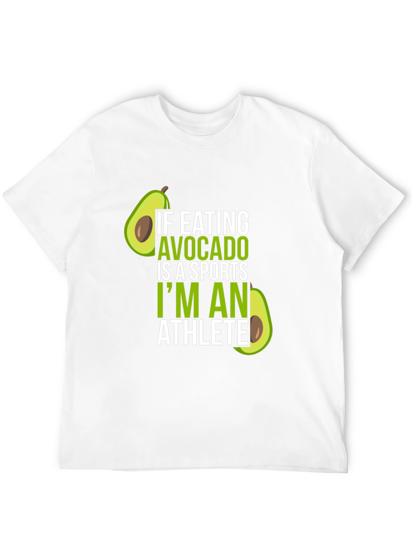 Black Avocado Athlete T-Shirt - Humorous Foodie Tee view 12
