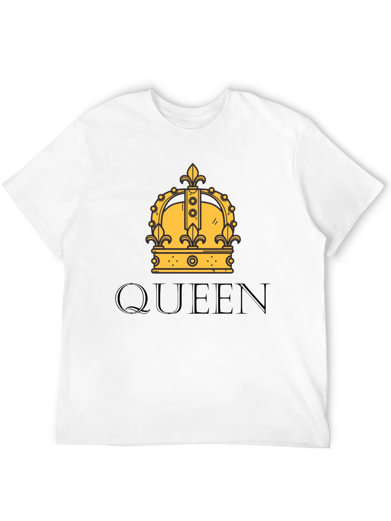 Black Queen Crown Graphic Print Black T-Shirt view 12