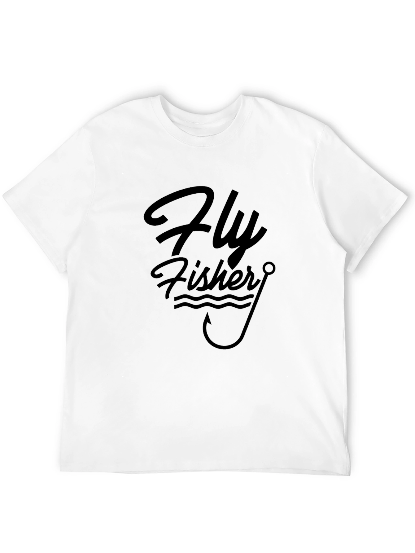 Black Fly Fisher T-Shirt - Angler Graphic Tee view 12