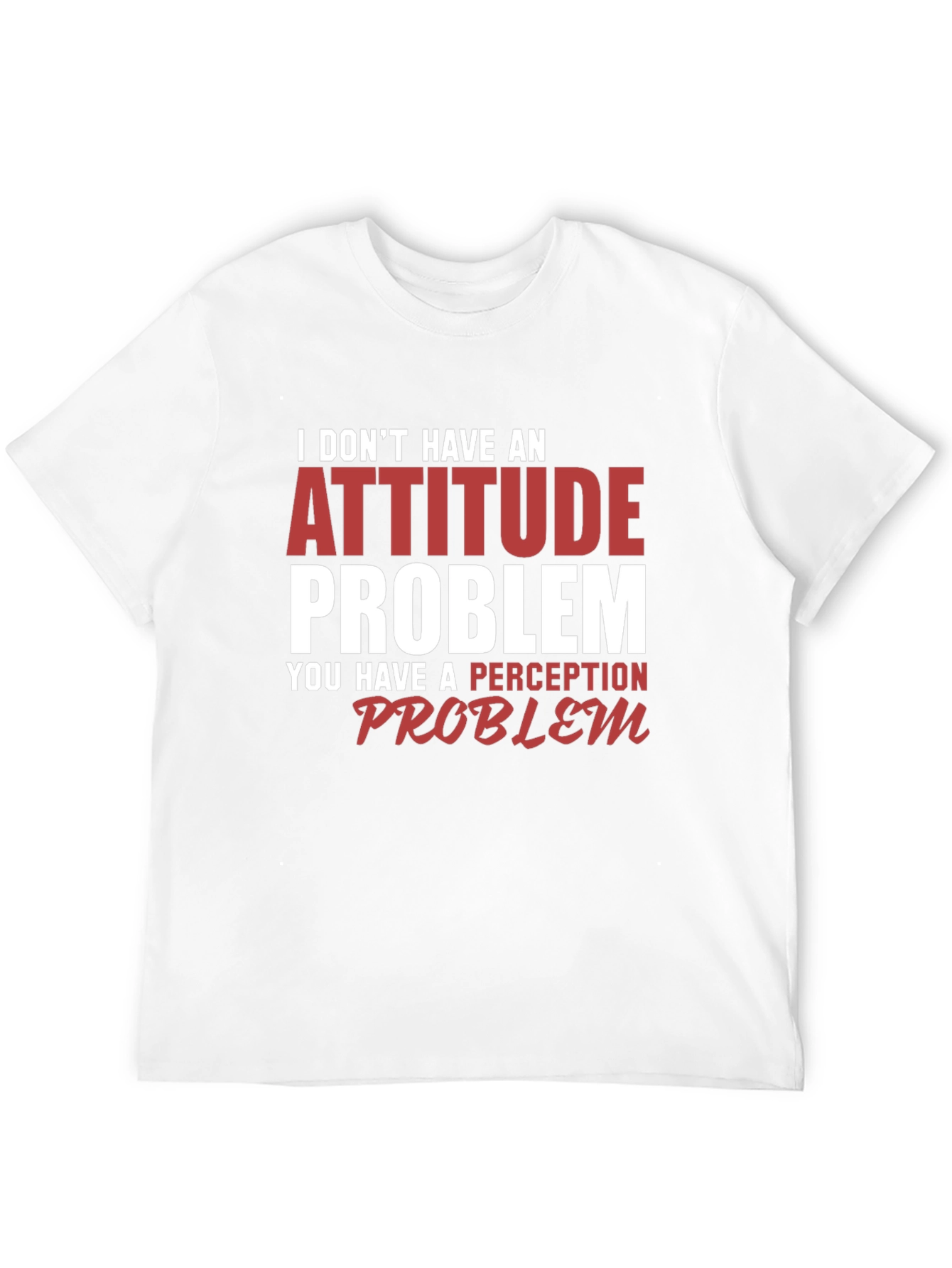 Black Attitude Problem Graphic Tee - Sarcastic Statement T-Shirt view 12