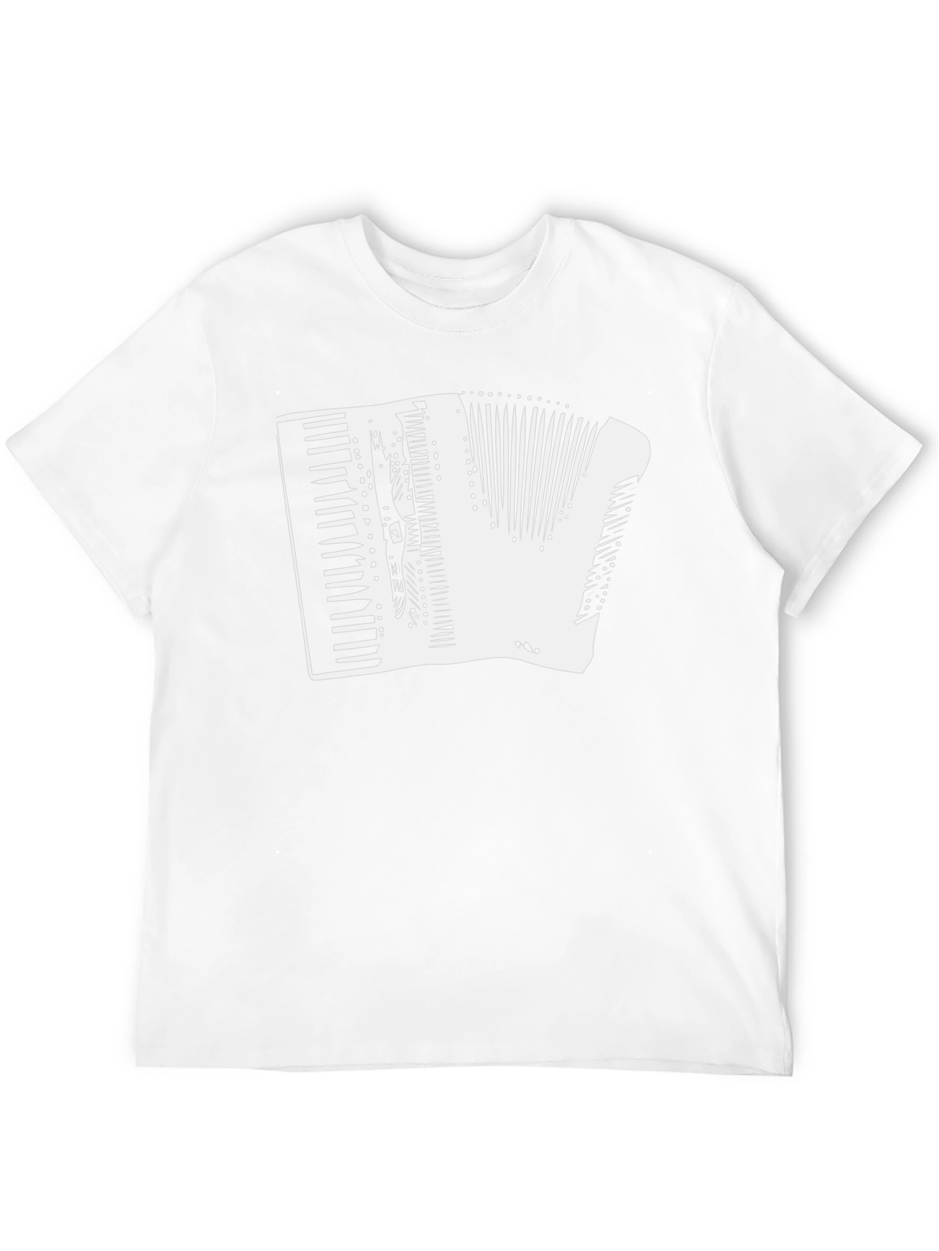 Black Accordion Graphic Tee - Black Cotton T-Shirt view 12