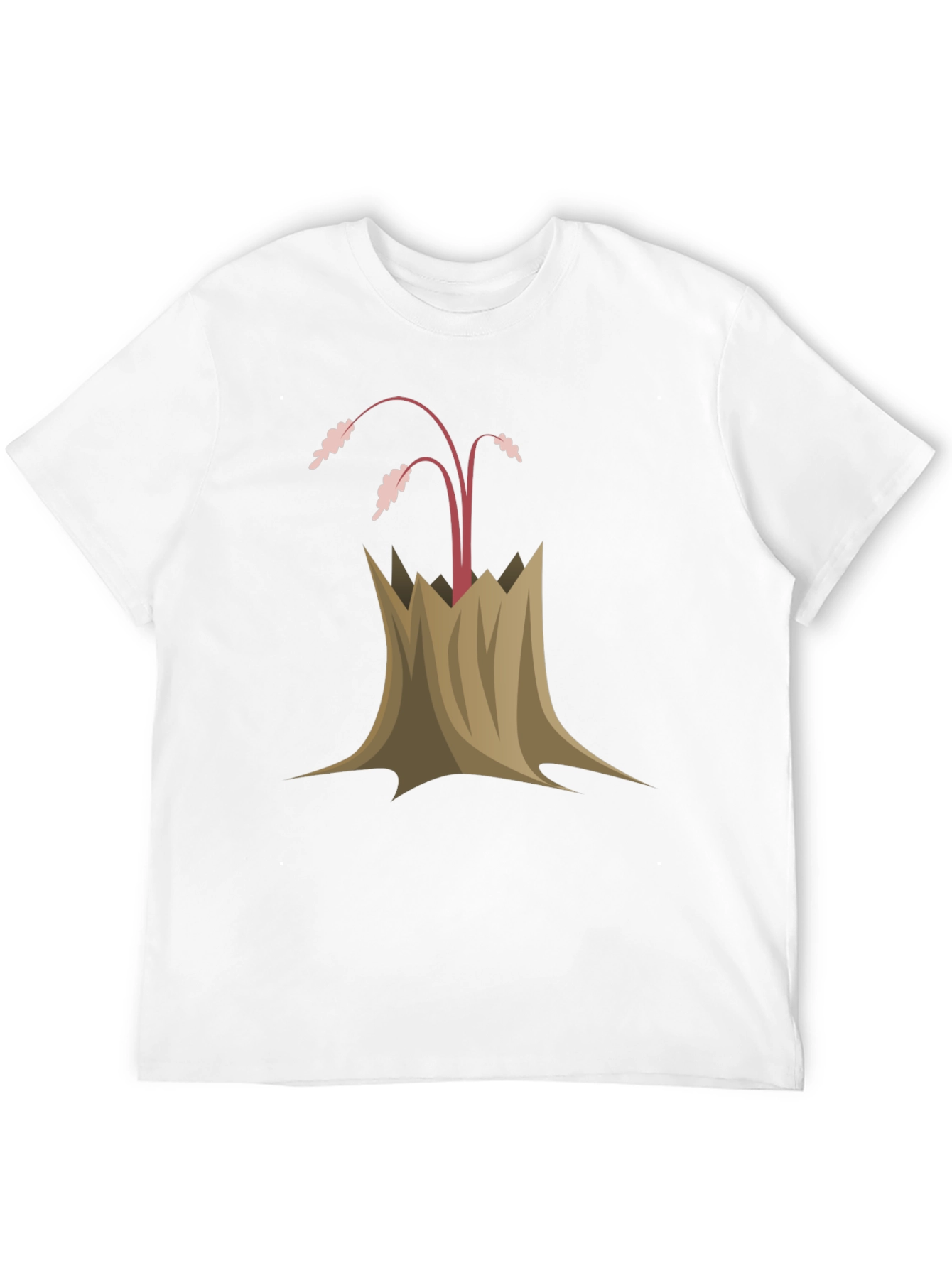 Black Tree Stump Plant Tee - Unique Graphic Design view 12