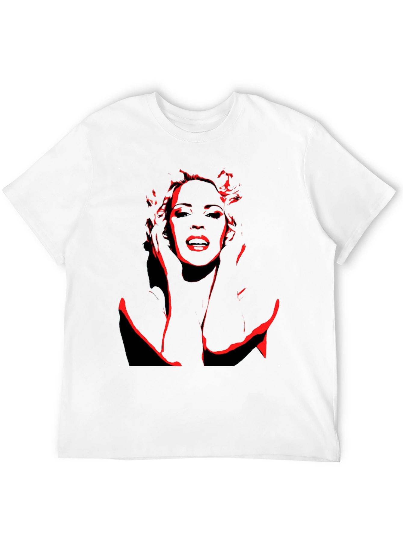 Black Red Silhouette Graphic Black T-Shirt view 12