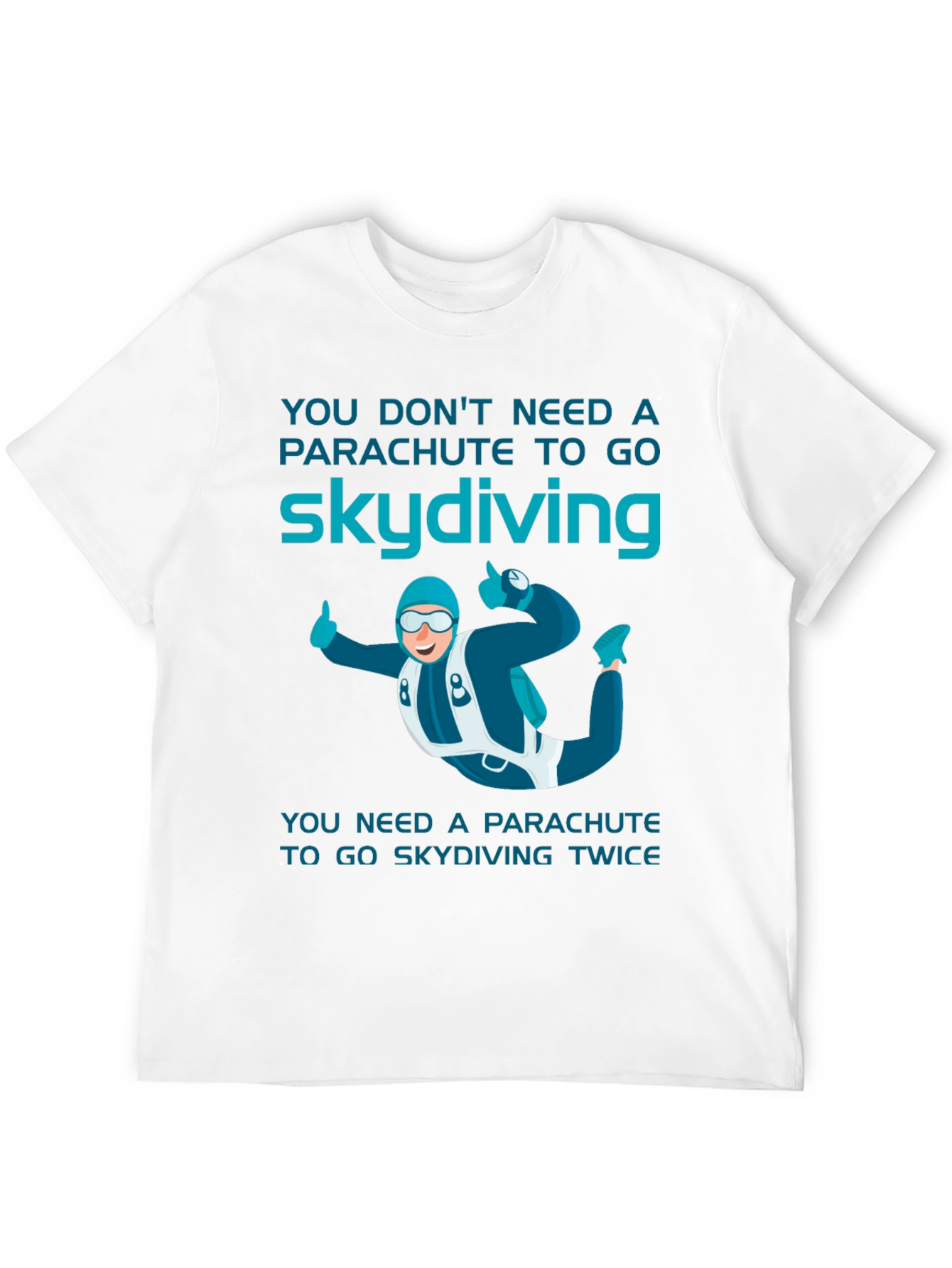 Black Skydiving T-Shirt: Parachute Humor Tee view 12