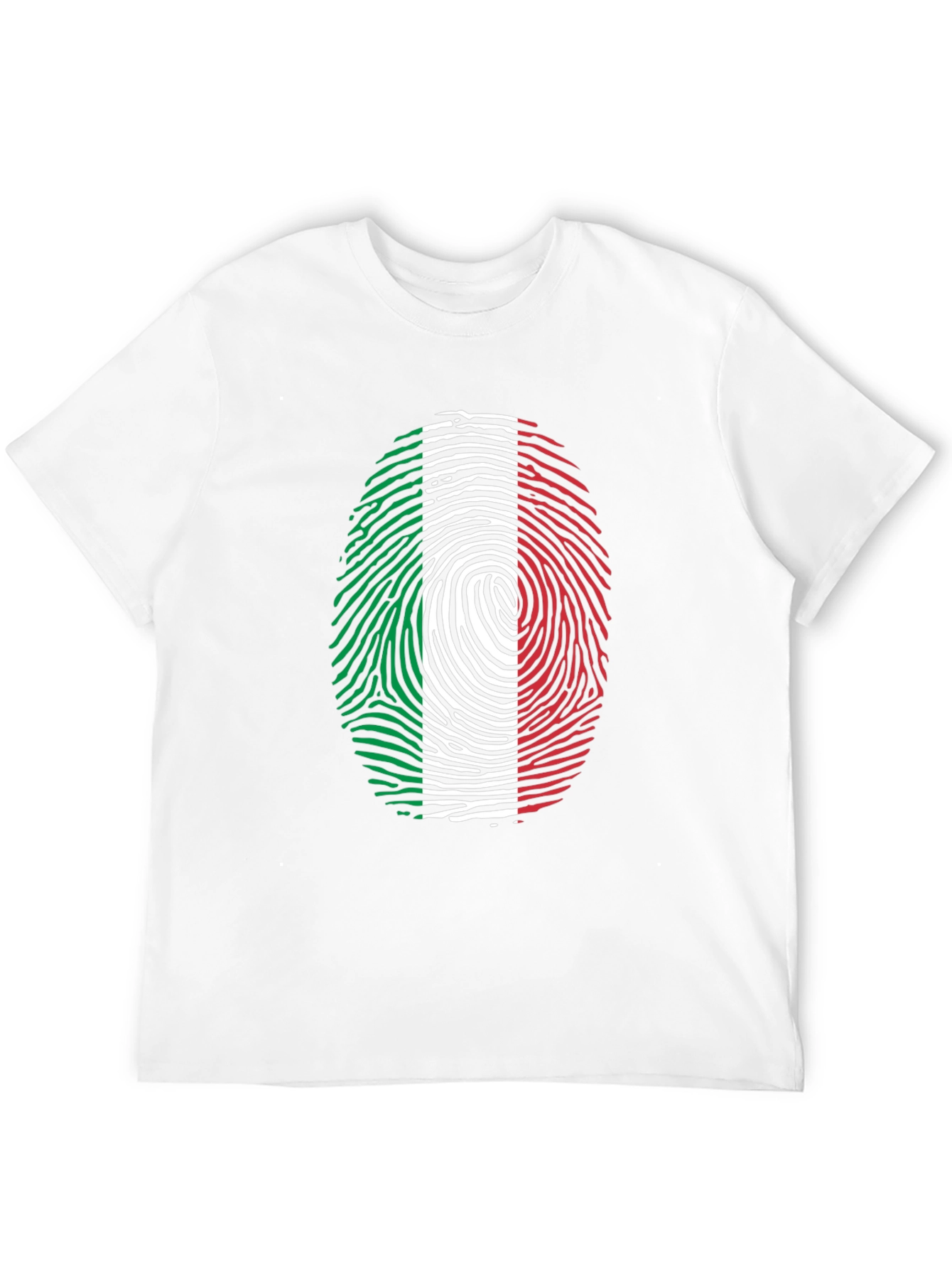 Black Italian Flag Fingerprint Graphic Tee - Black view 12
