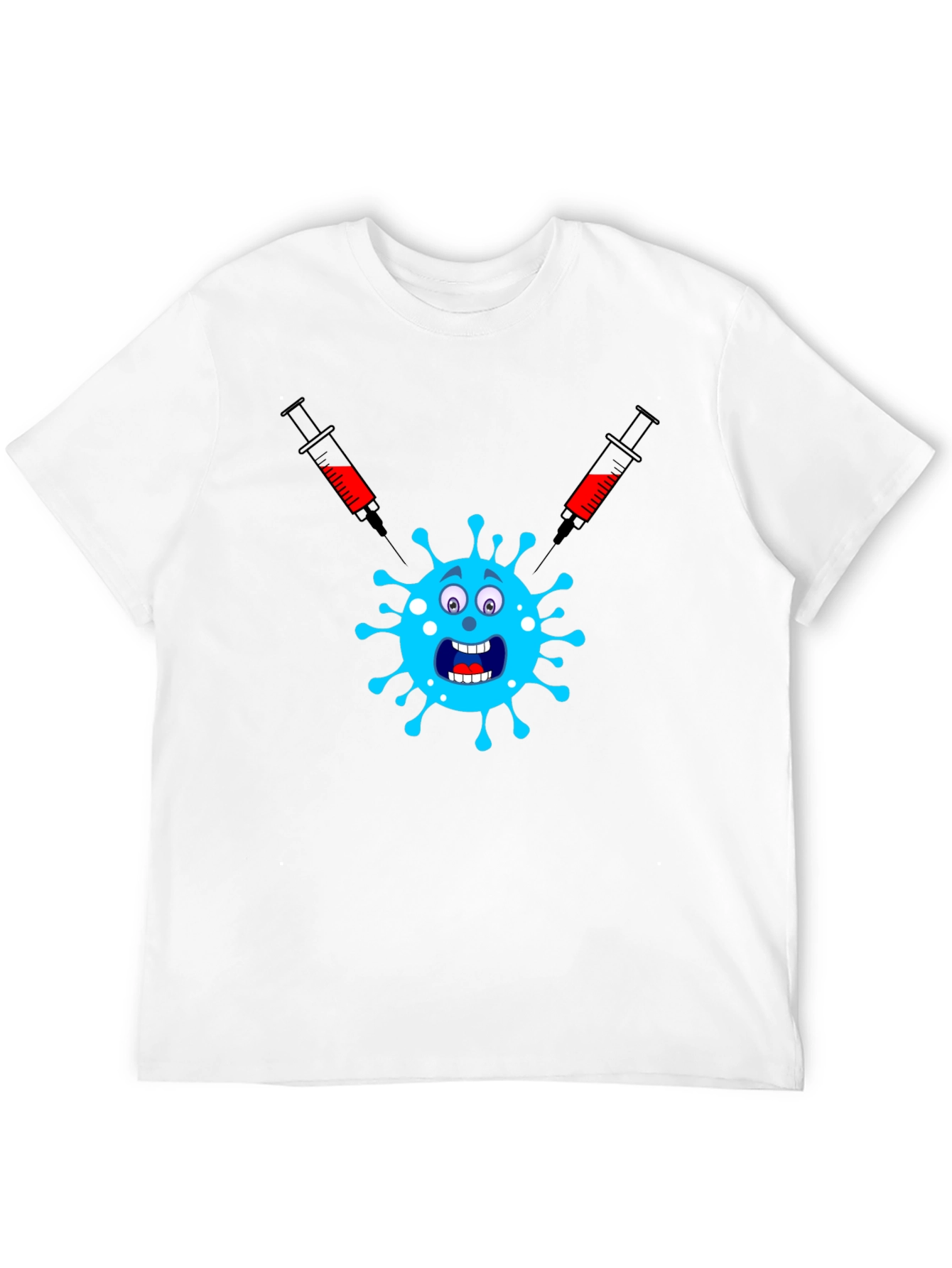 Black Vaccinated Virus Black T-Shirt view 12