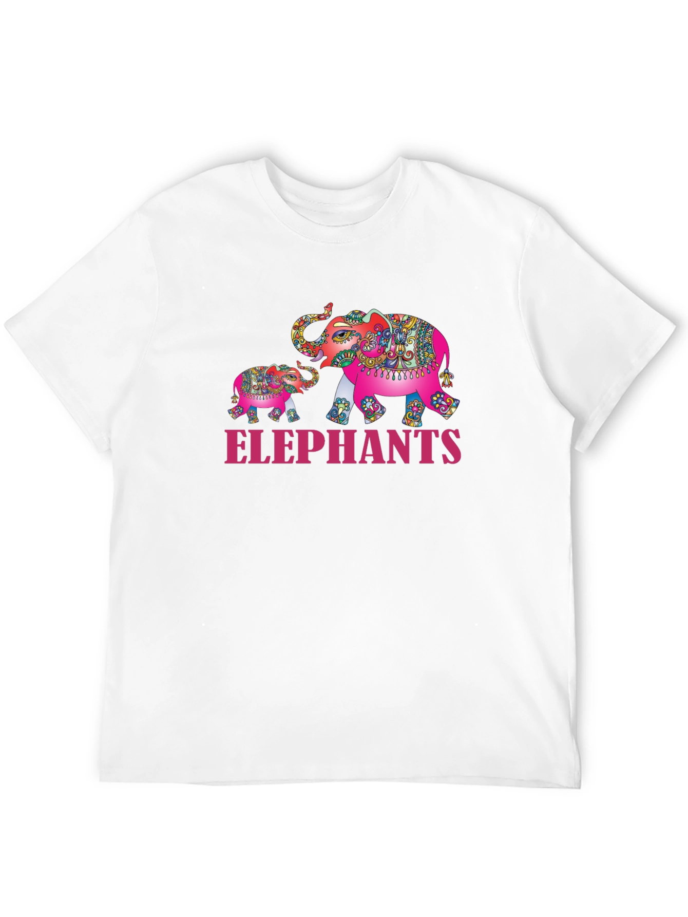 Black Elephant Family Graphic Tee - Black view 12