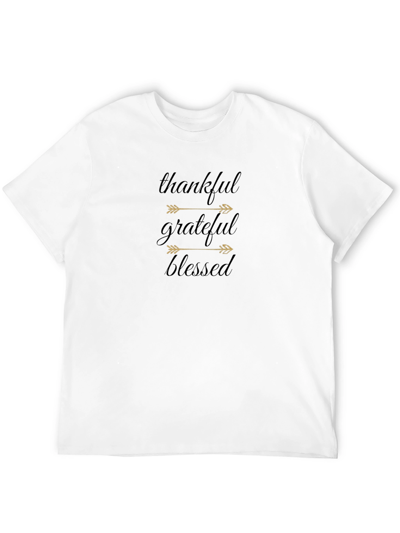 Black Thankful Grateful Blessed Graphic Tee view 12