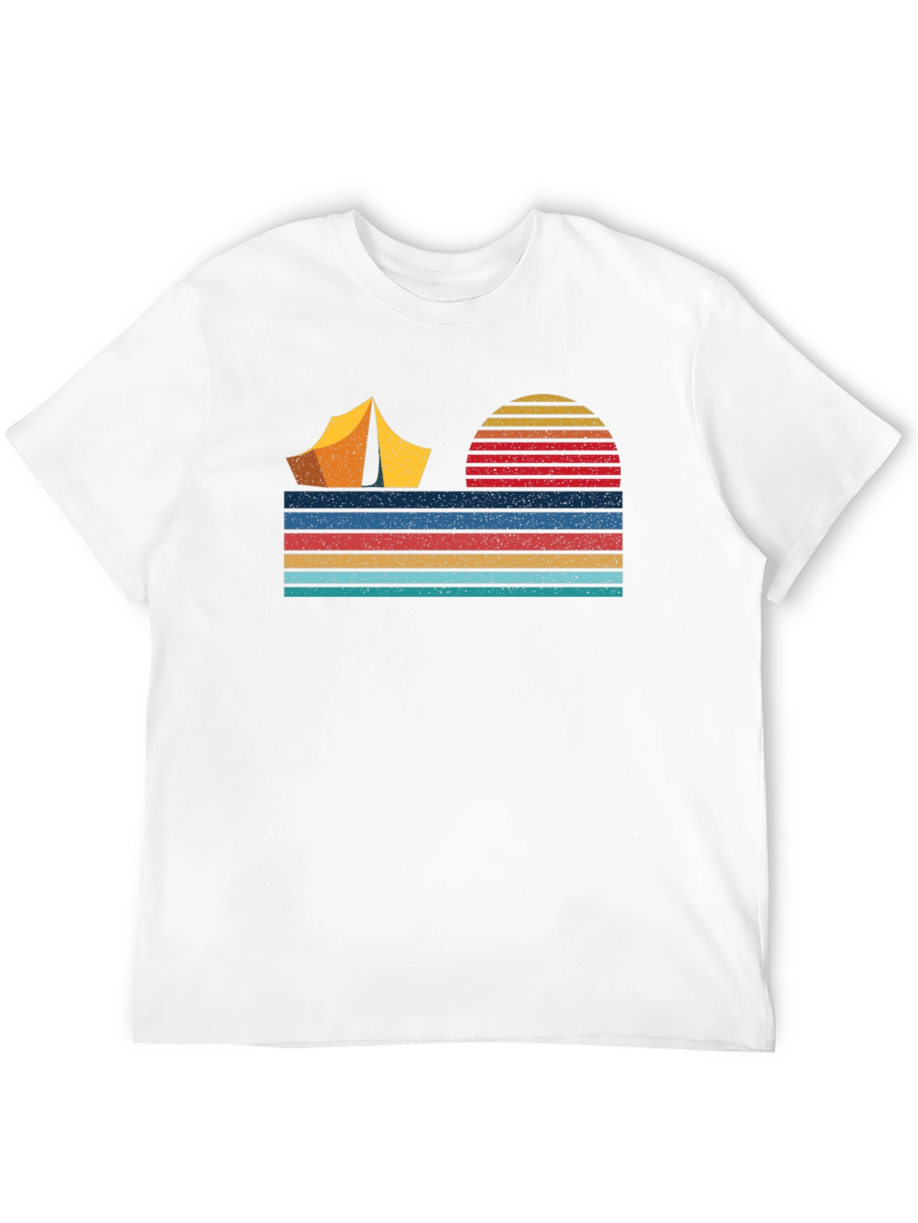 Black Retro Camping Adventure T-Shirt view 12