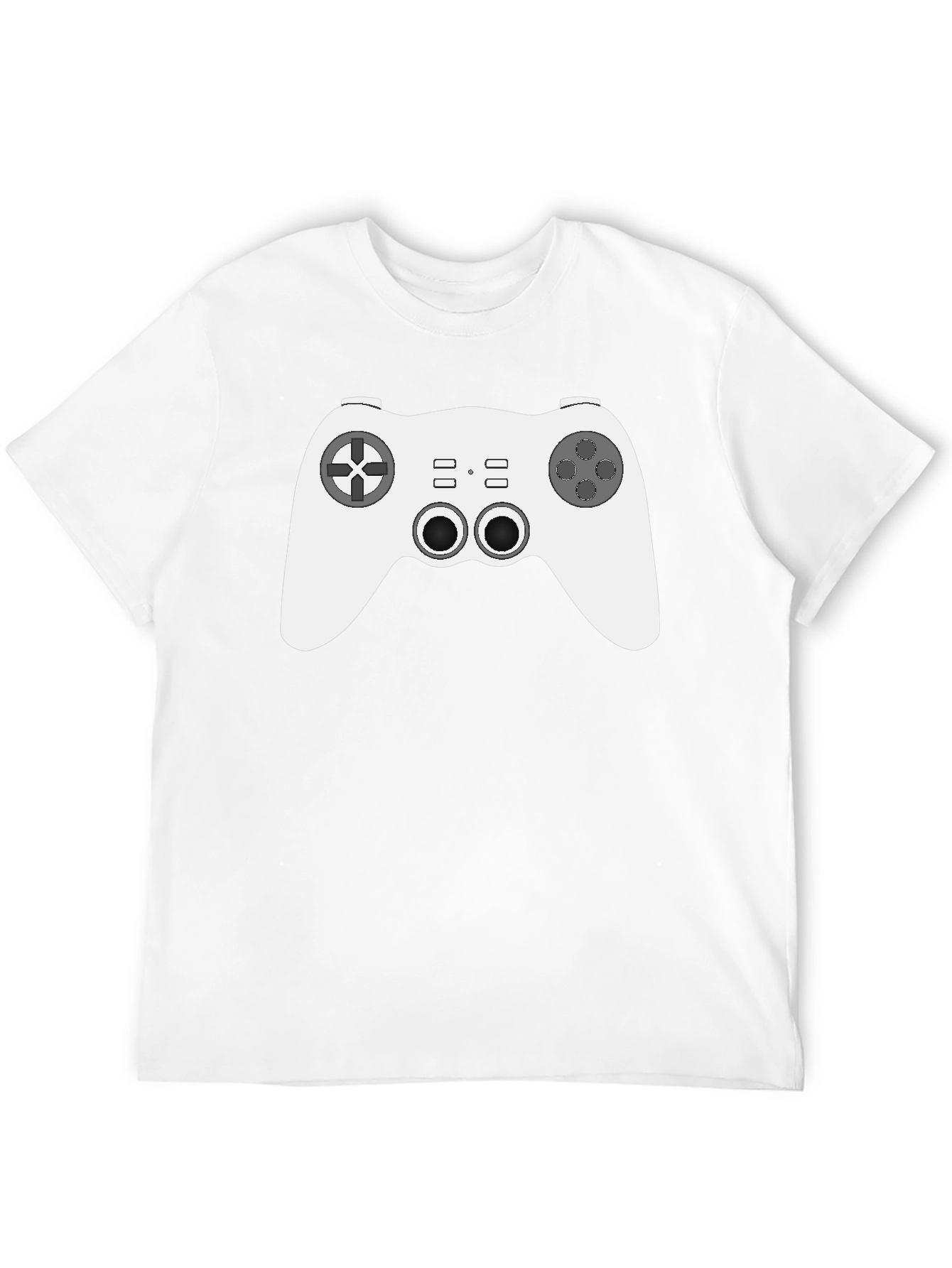 Black Gamer Style Black Tee with Controller Graphic view 12