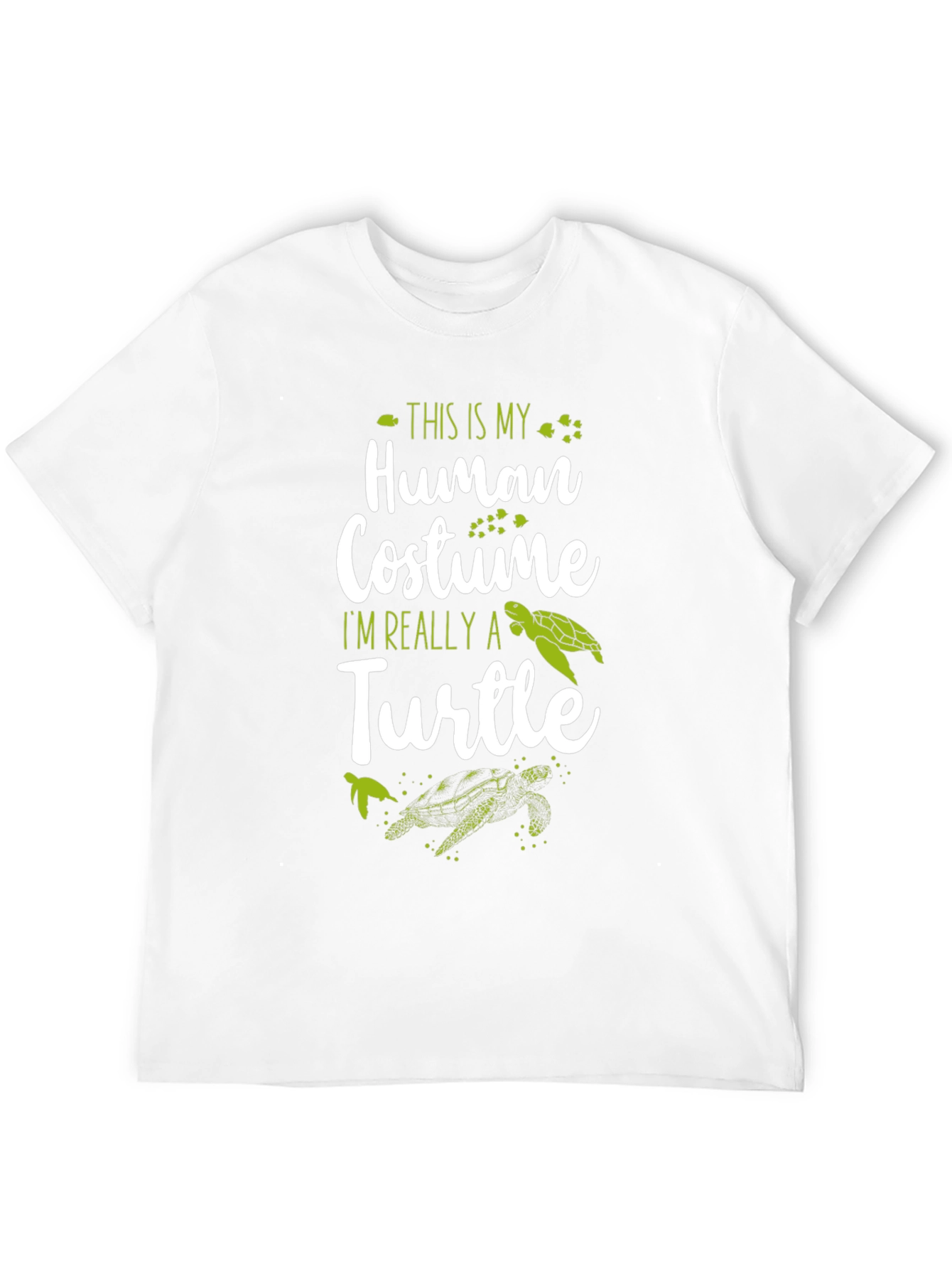 Black Human Costume I'm Really A Turtle Graphic T-Shirt view 12