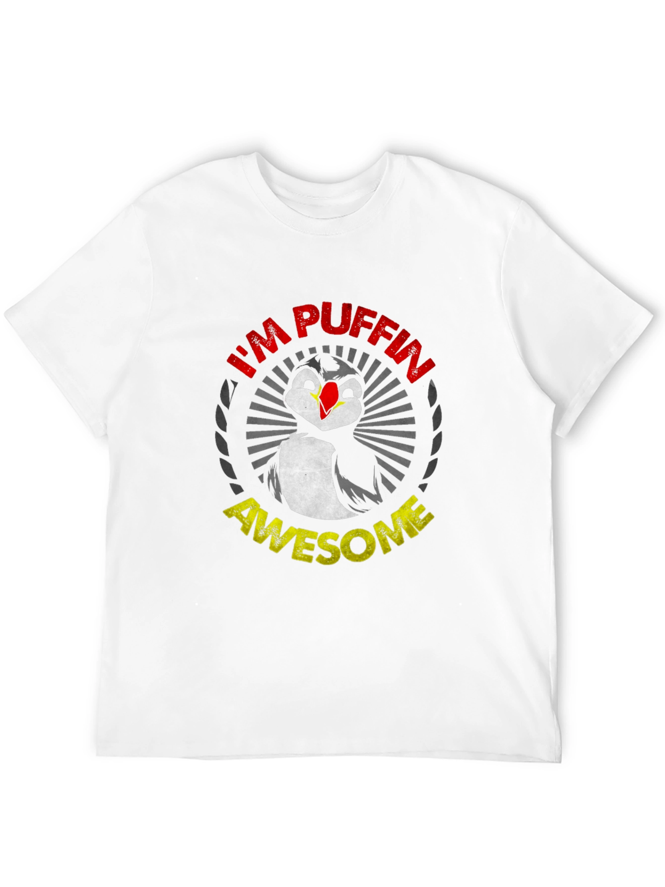 Black I'm Puffin Awesome Graphic T-Shirt view 12