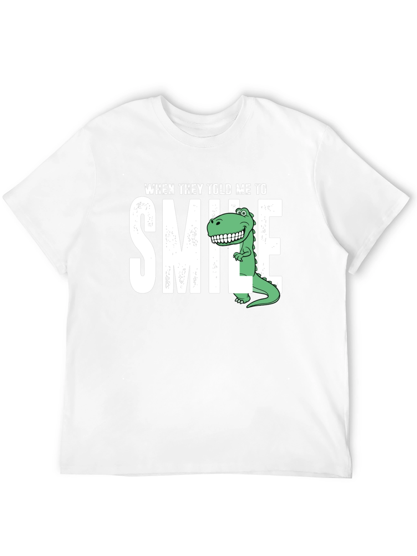 Black Smile Dinosaur Graphic T-Shirt view 12
