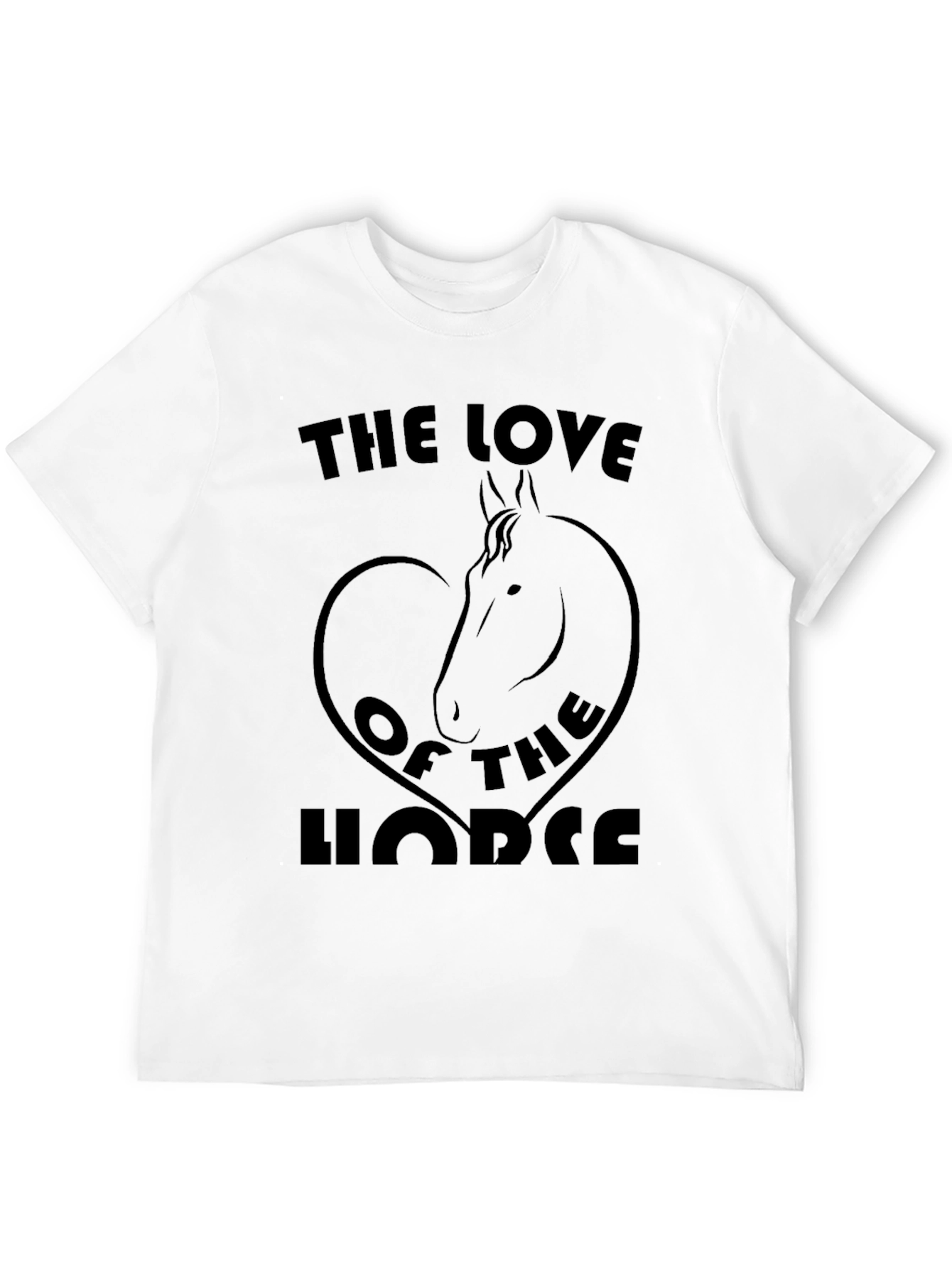 Black Love of The Horse Black Graphic Tee view 12