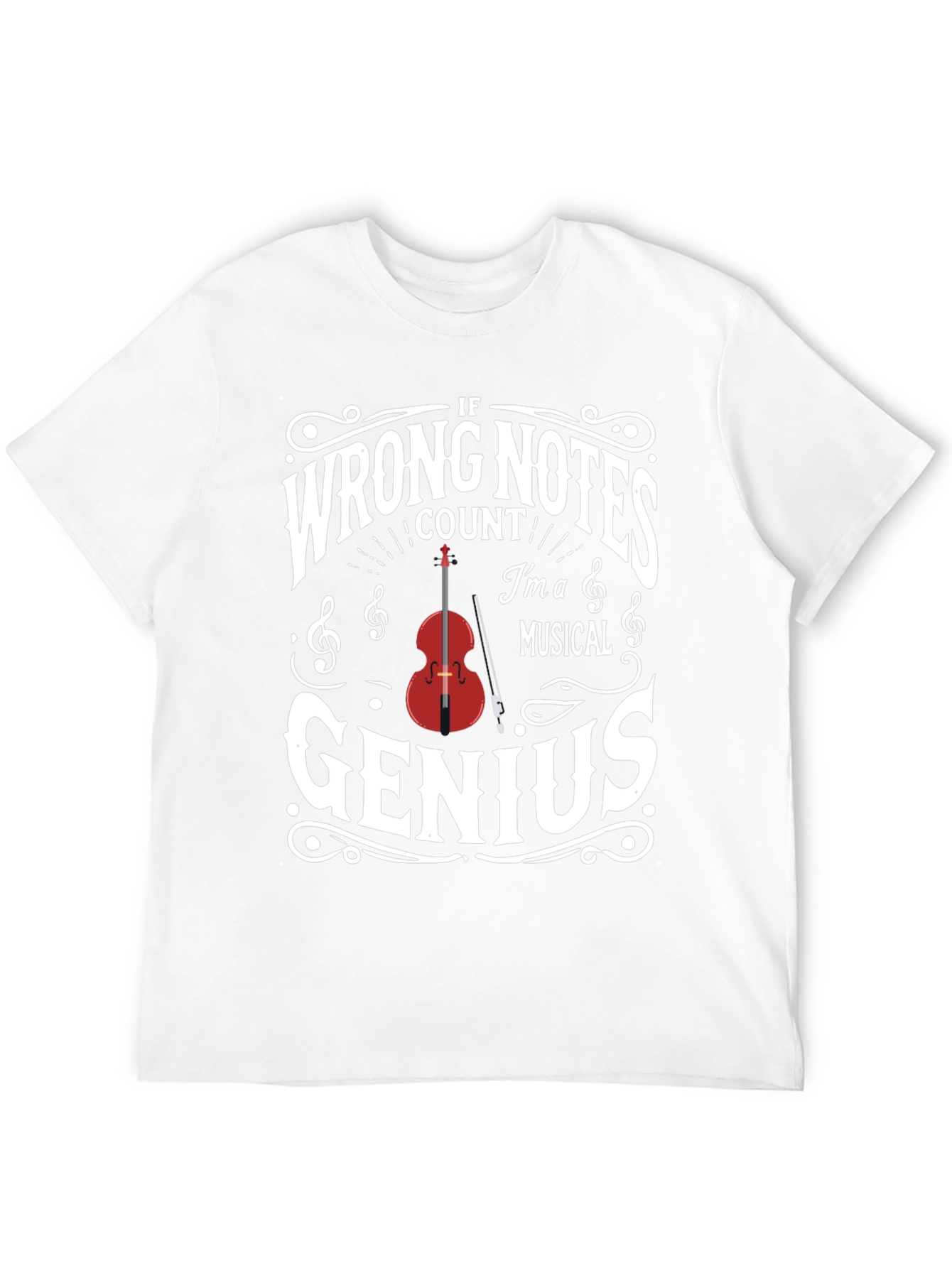 Black Musical Genius T-Shirt - Funny Musician Gift view 12