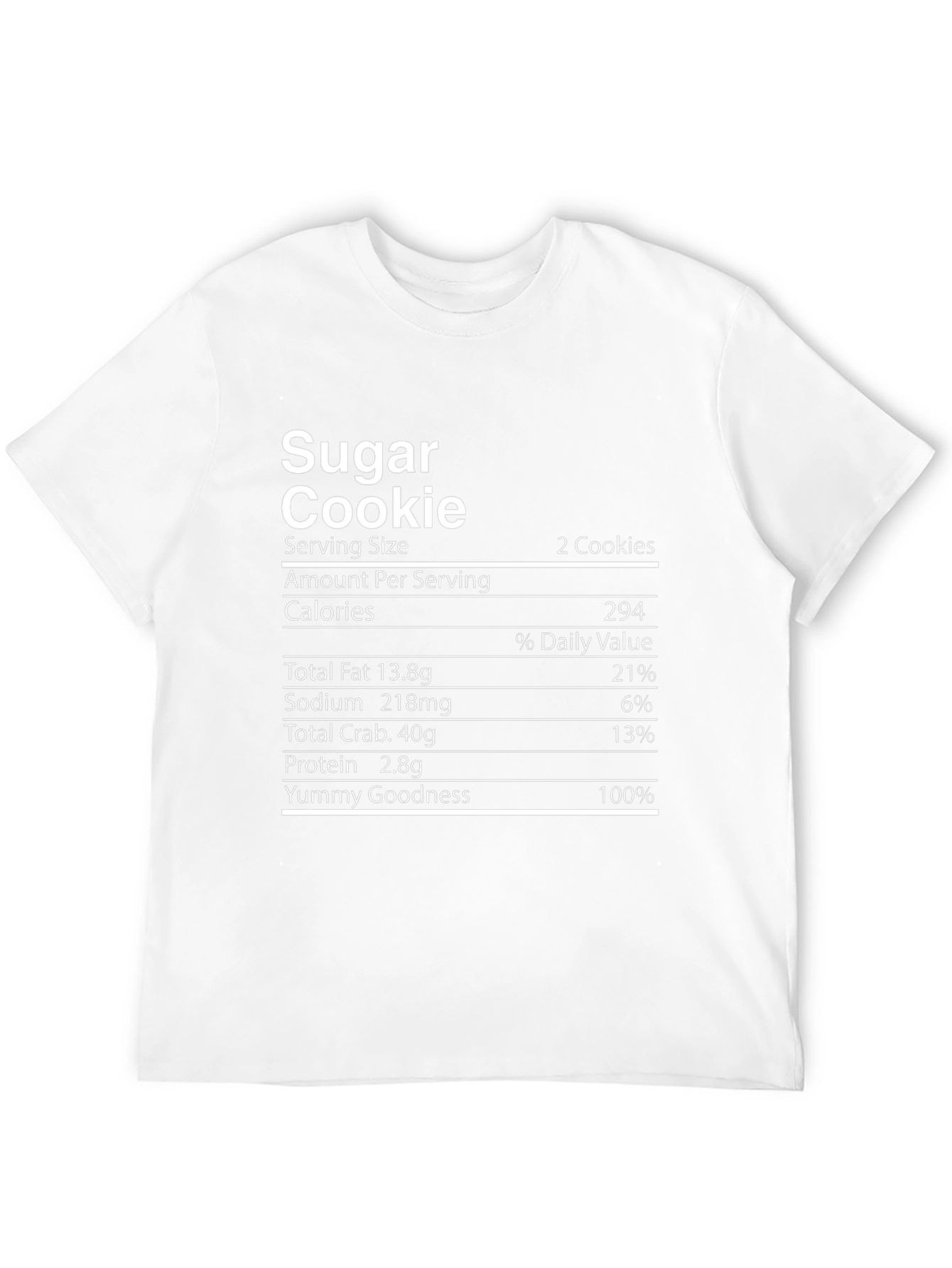 Black Sugar Cookie Nutrition Facts T-Shirt view 12