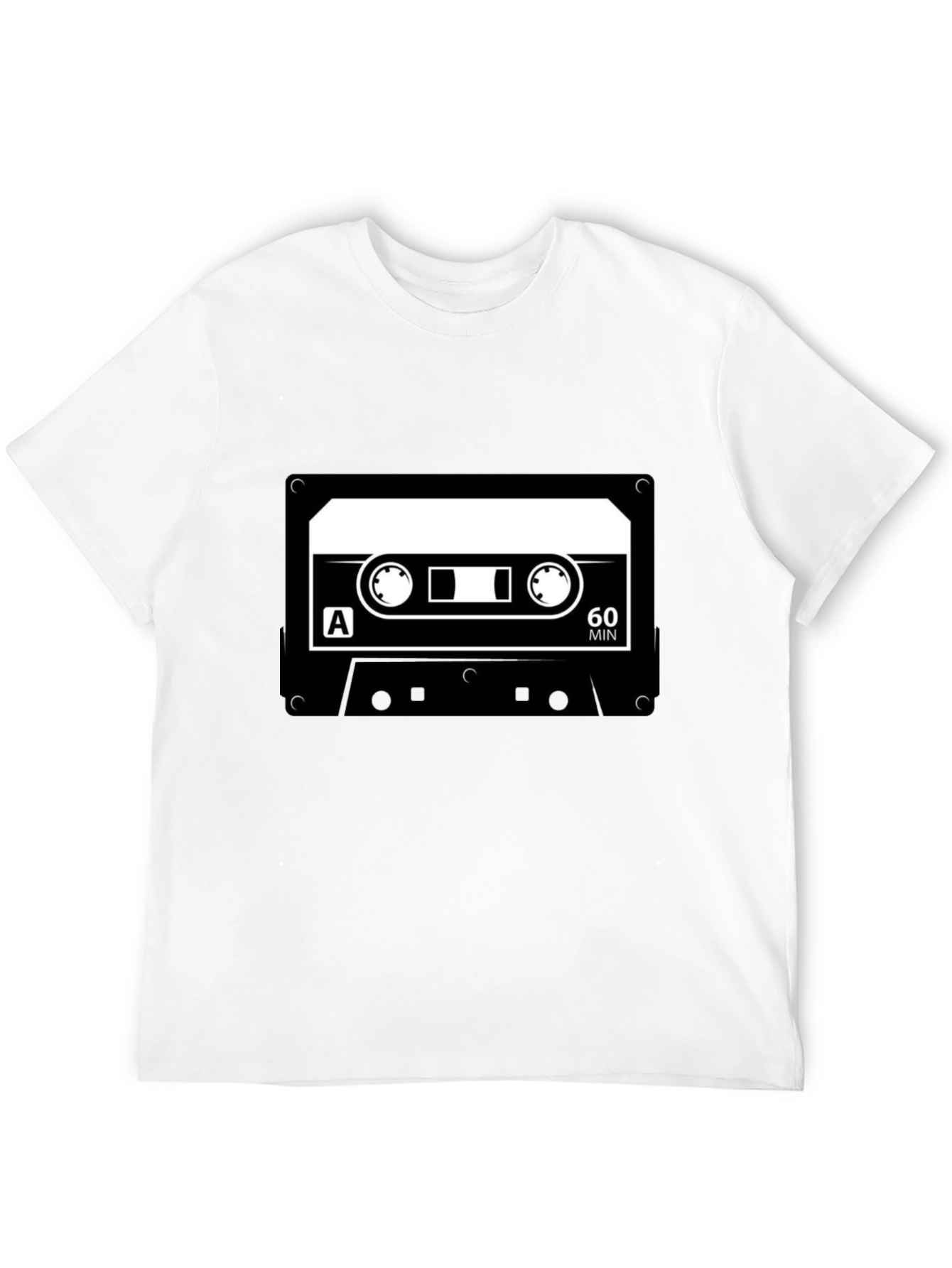 Black Retro Cassette Tape Graphic T-Shirt view 12