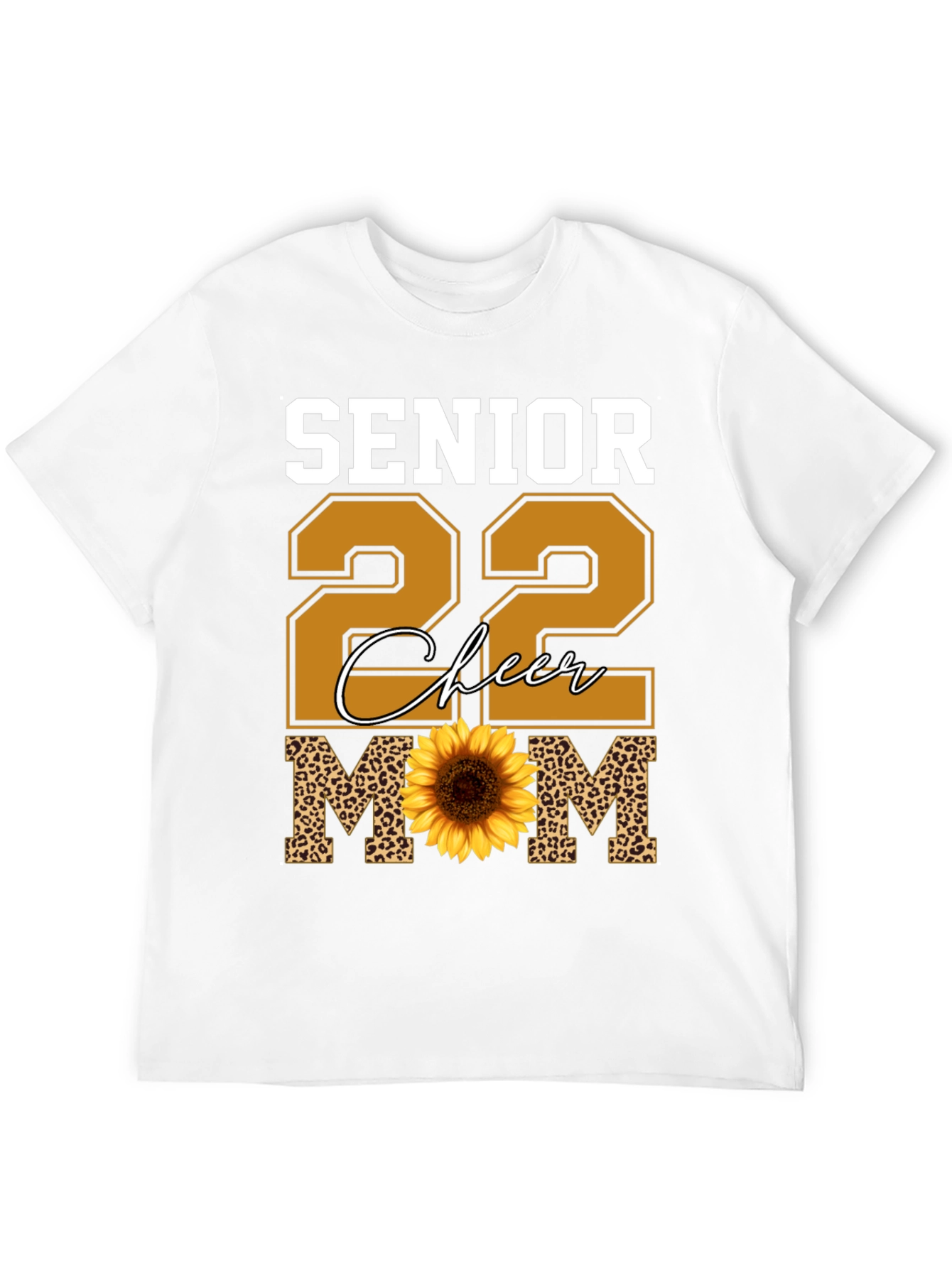 Black Senior 22 Cheer Mom Sunflower T-Shirt view 12