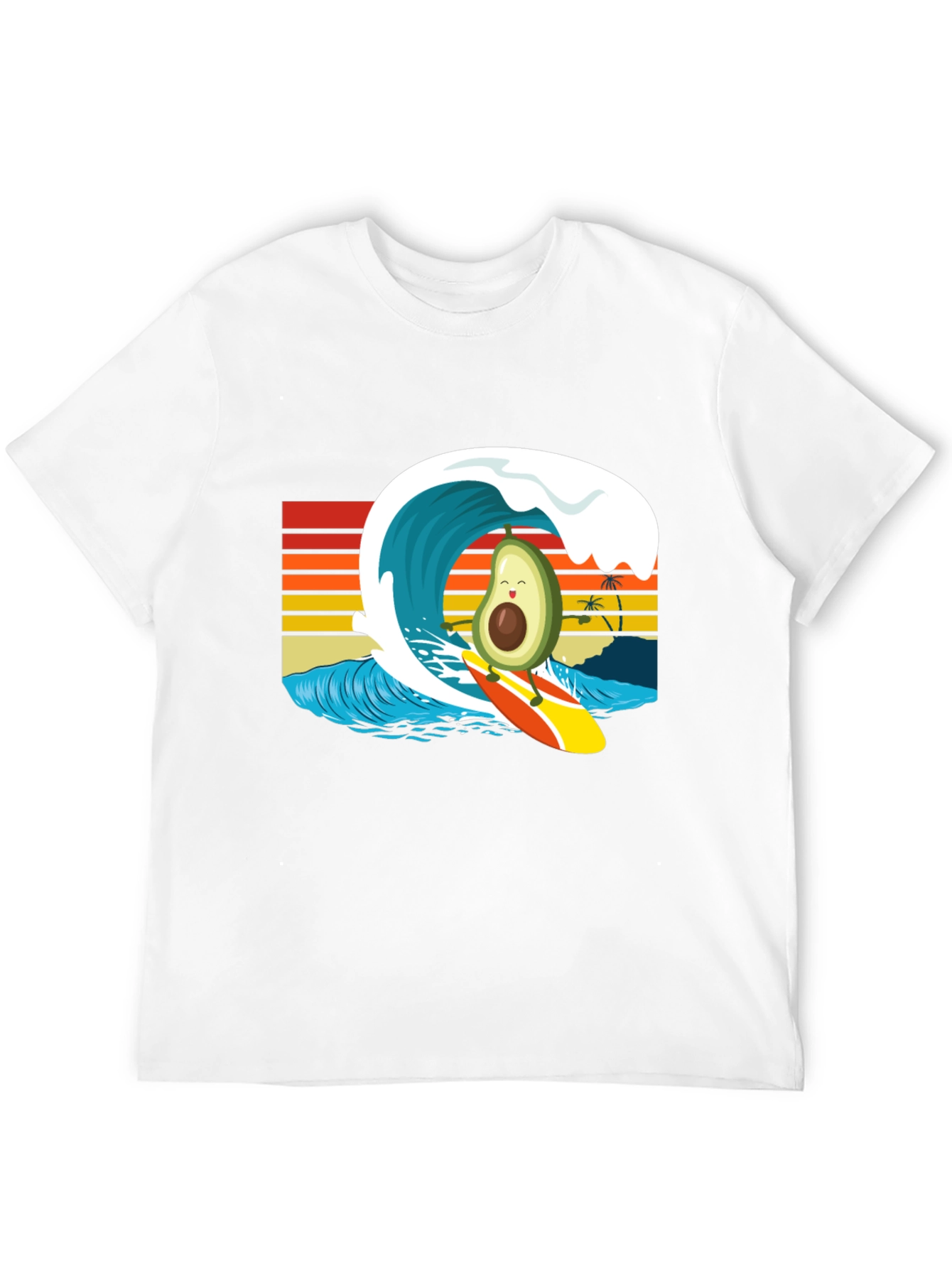 Black Surfing Avocado Graphic Tee view 12