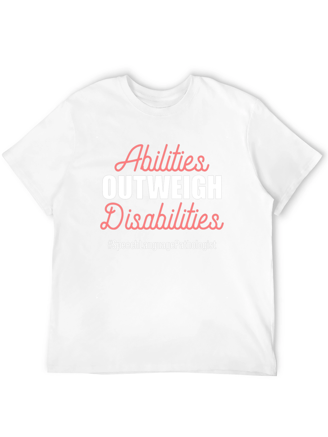 Black Abilities Outweigh Disabilities Speech Language Pathologist T-Shirt view 12