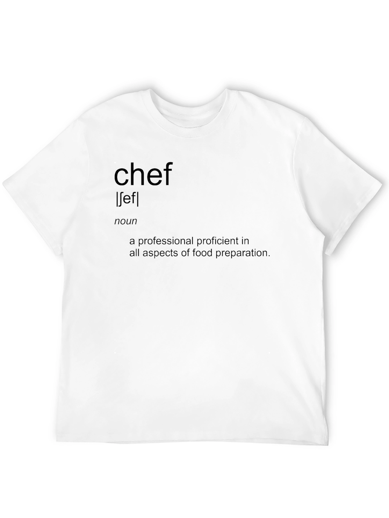 Black Chef Definition Black T-Shirt | Culinary Apparel view 12