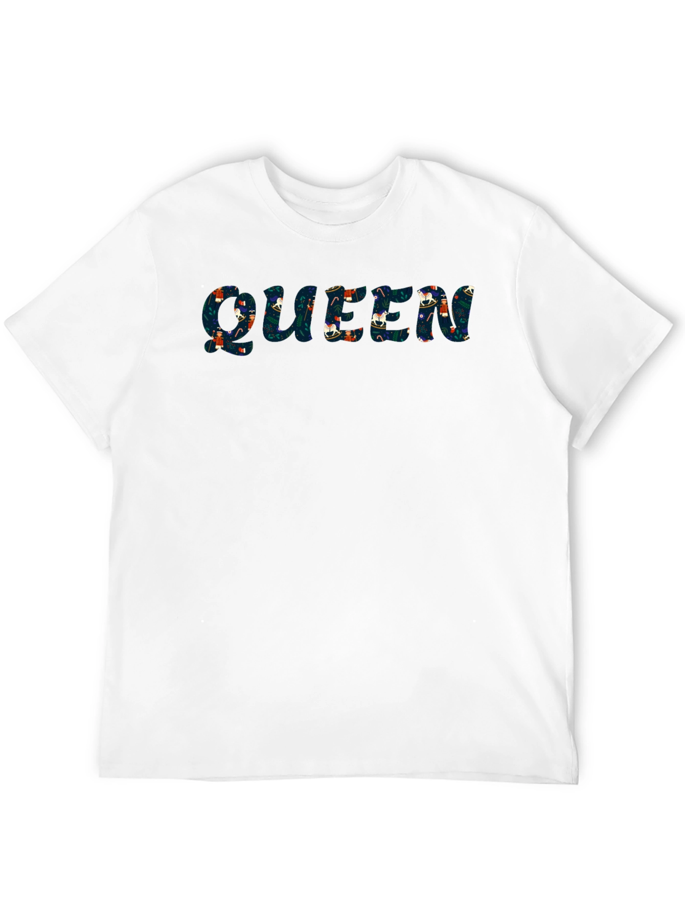 Black Novelty 'Queen' Print Black T-Shirt view 12