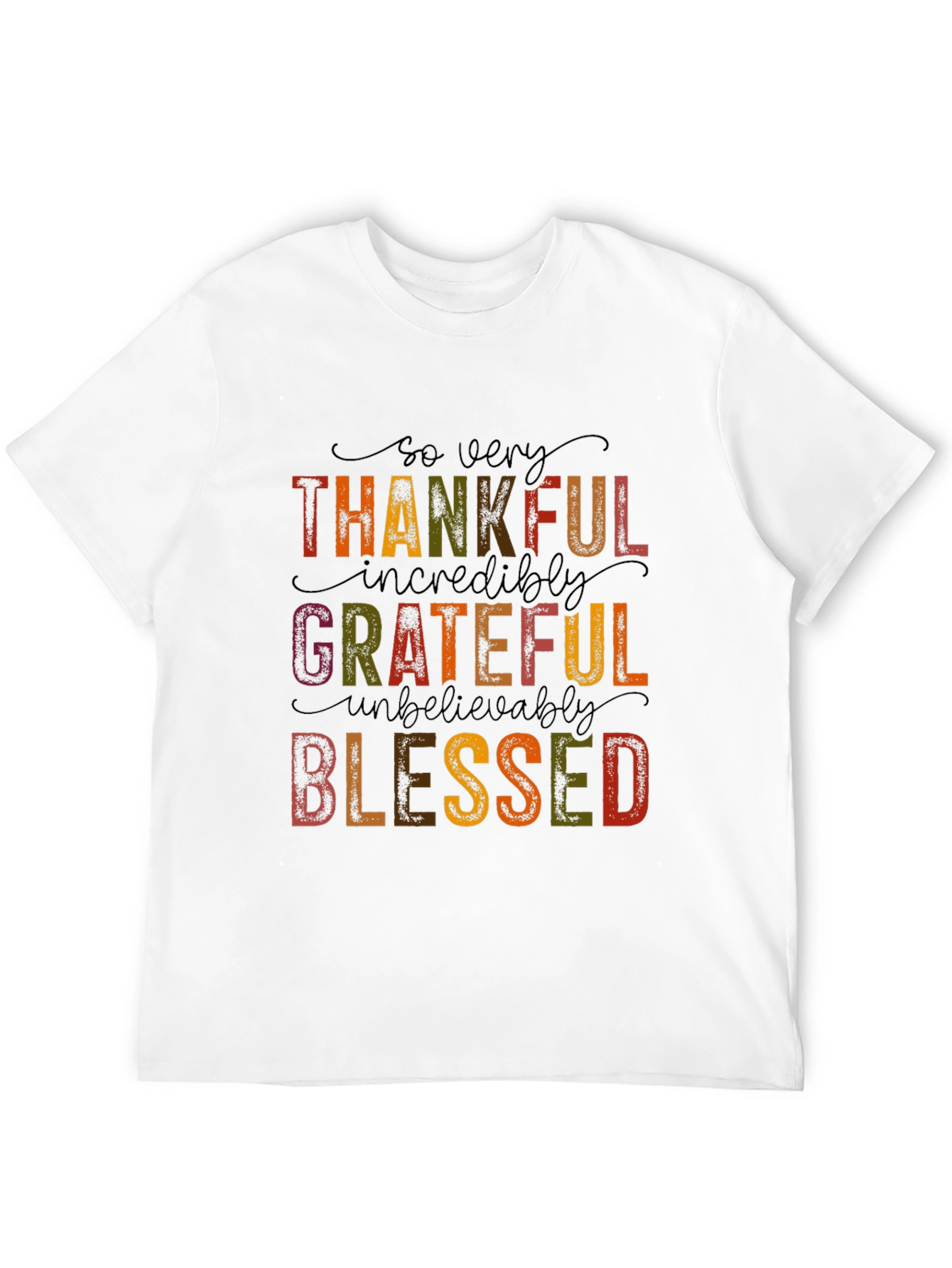 Black Thankful Grateful Blessed Graphic Tee view 12
