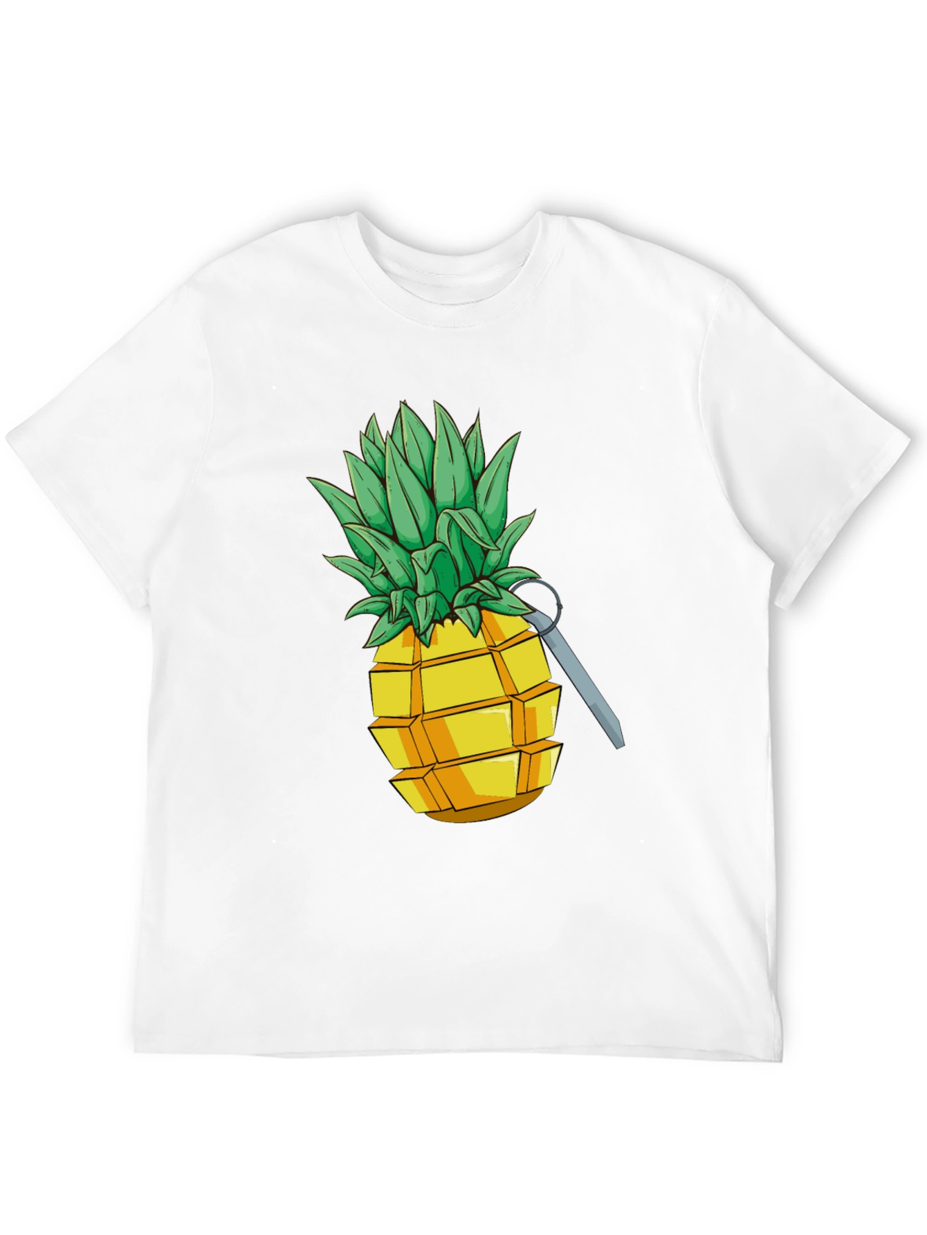 Black Pineapple Grenade Funny Graphic Tee view 12
