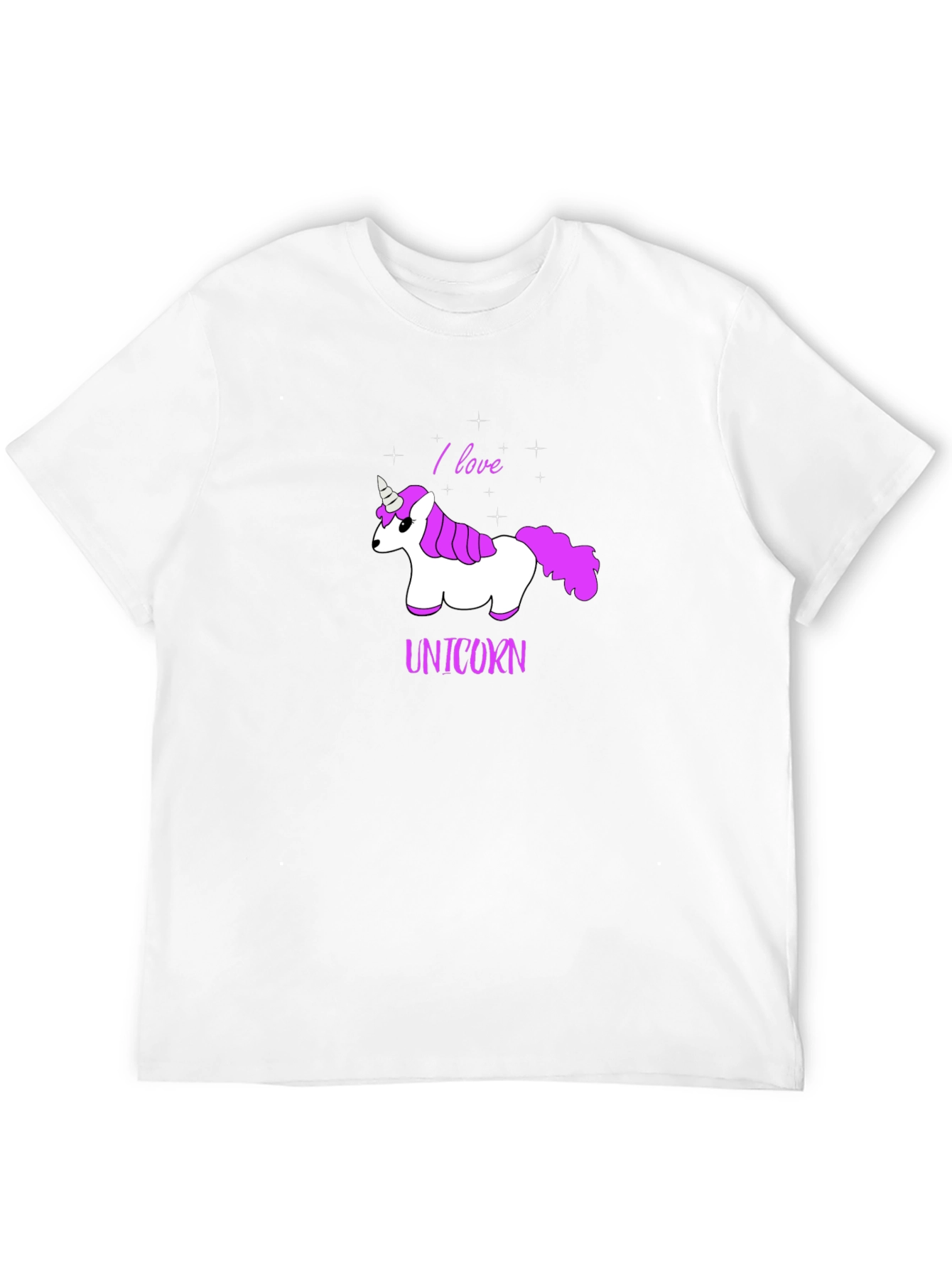 Black I Love Unicorns Graphic T-Shirt view 12