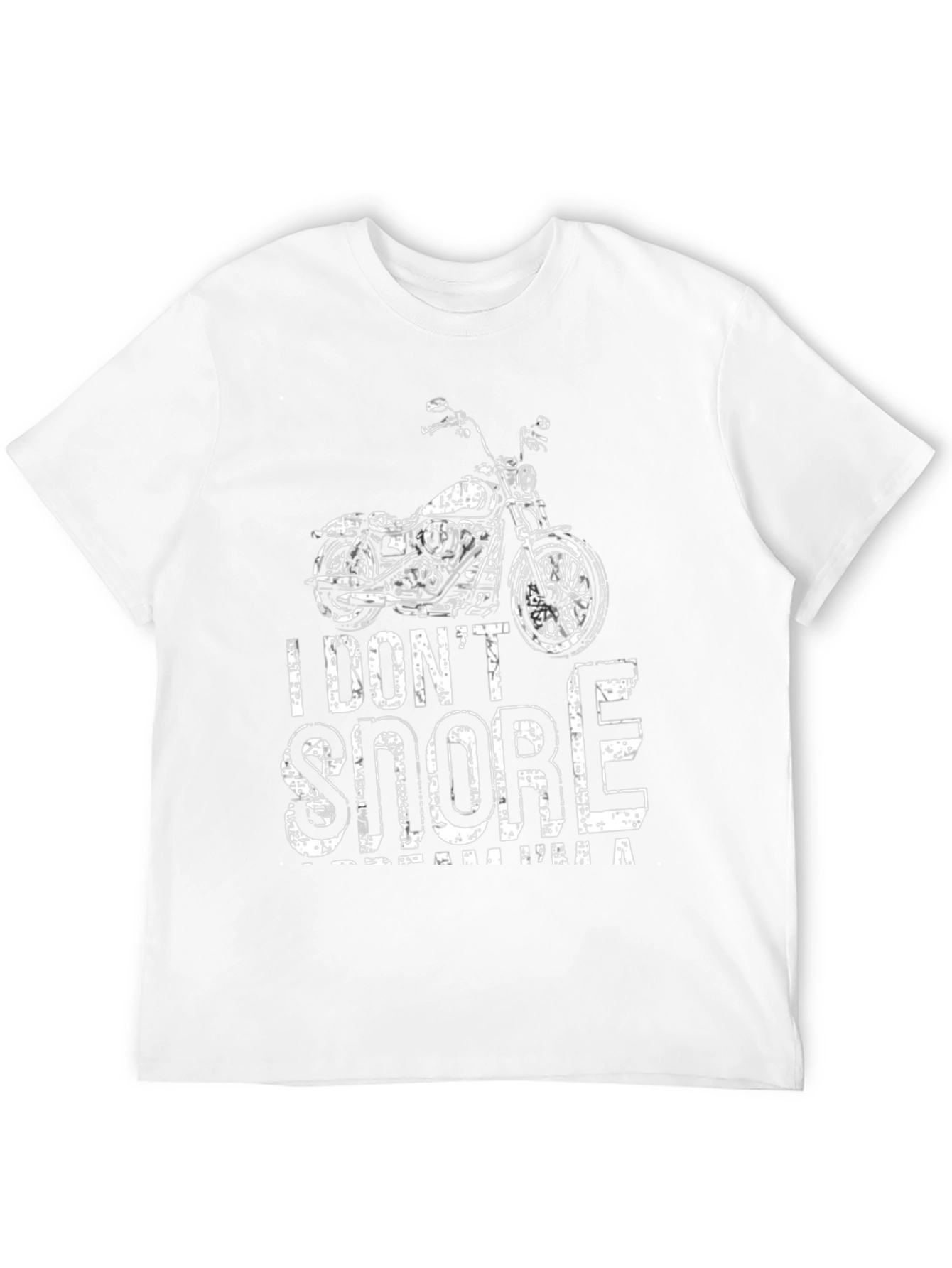 Black I Don't Snore, I Dream I'm a Motorcycle T-Shirt view 12