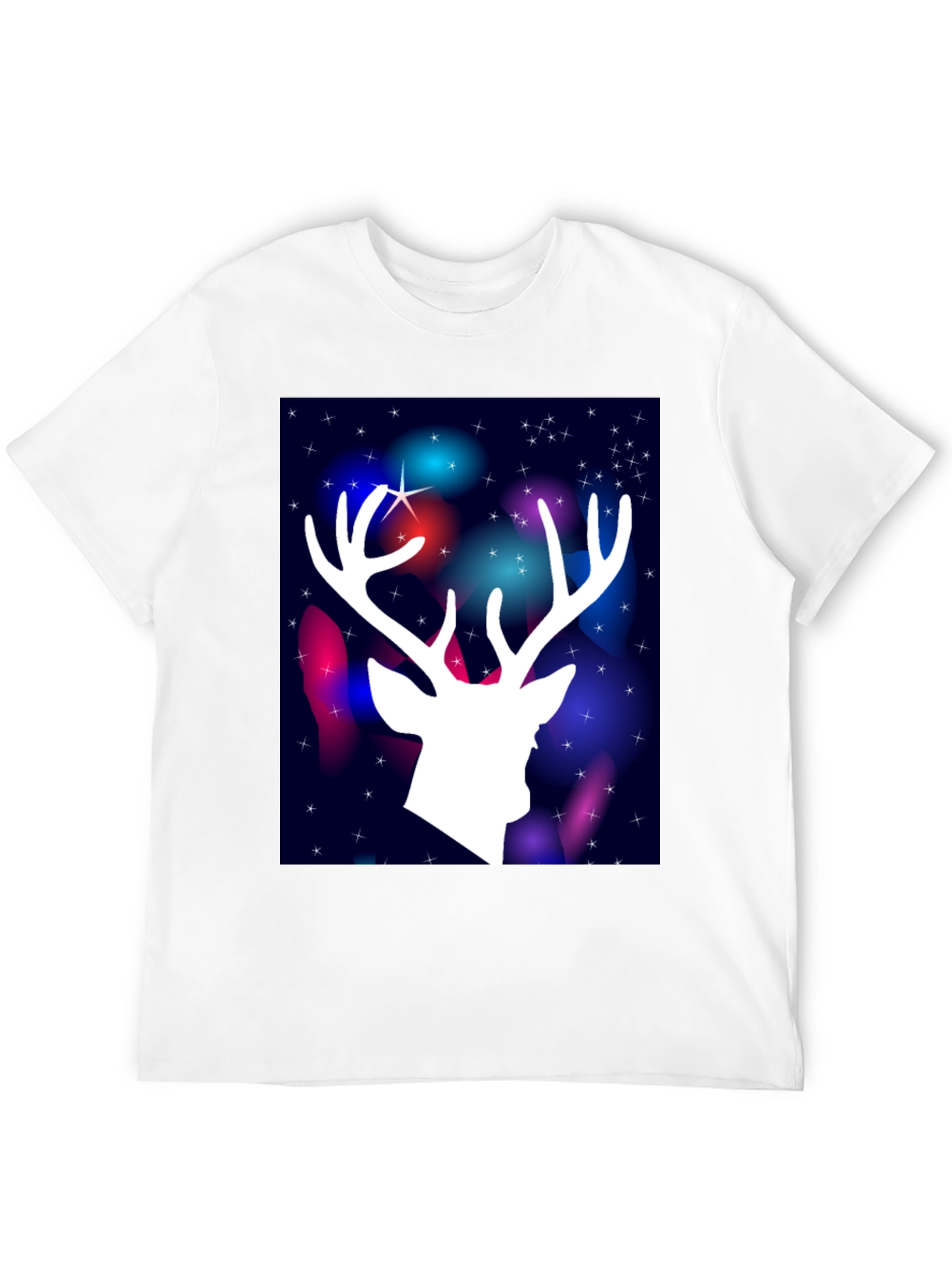 Black Festive Deer Graphic Tee view 12