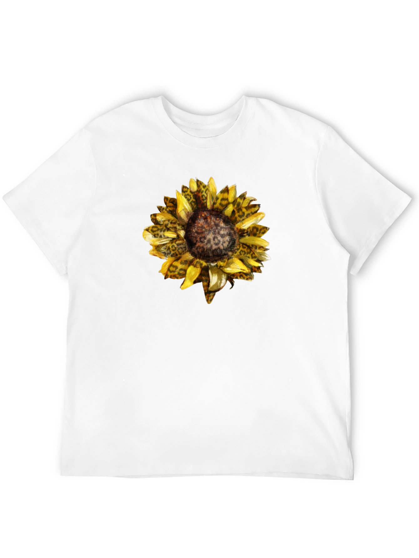 Black Sunflower Leopard Print Graphic Tee view 12