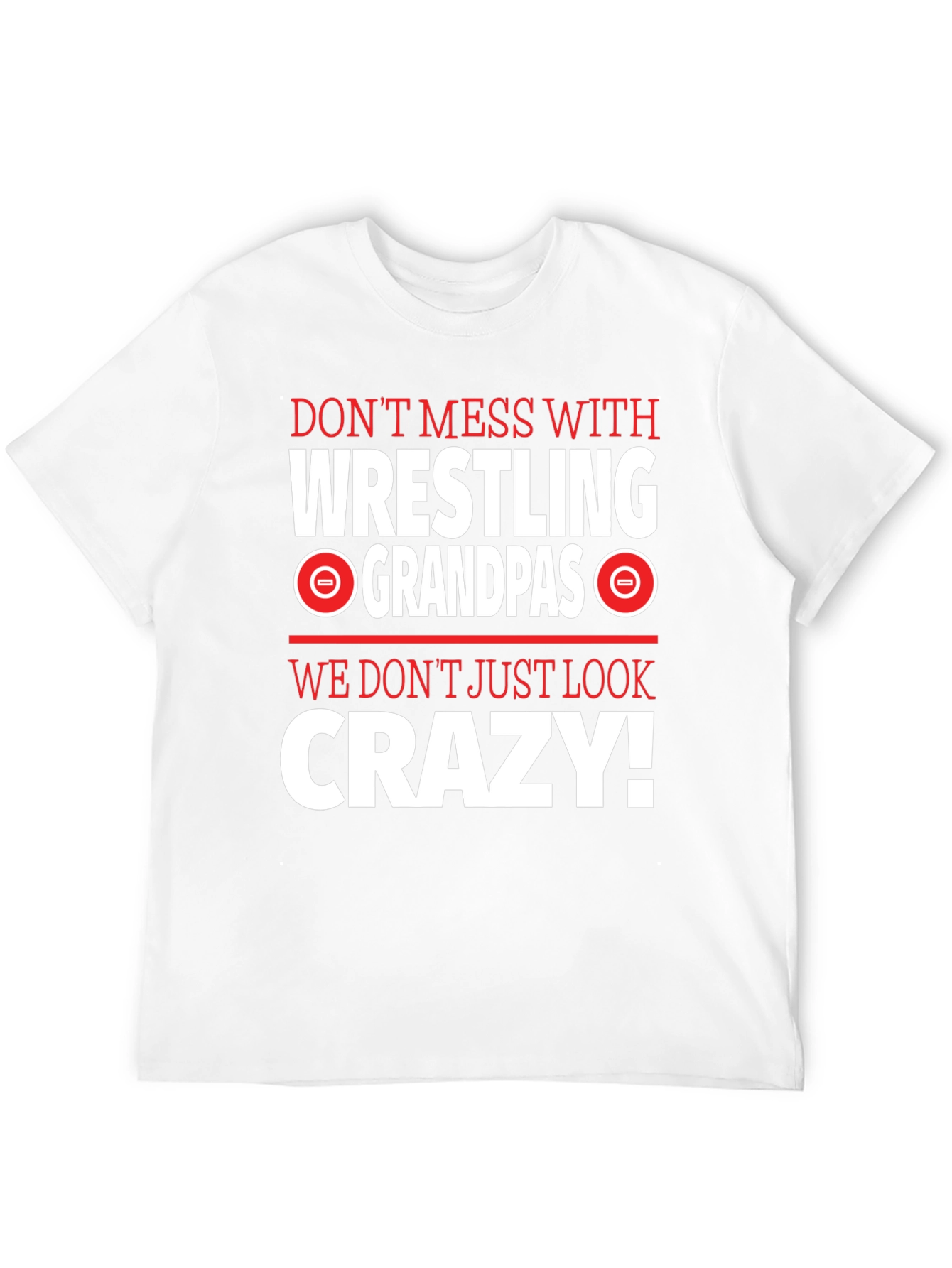 Black Wrestling Grandpas Graphic Tee - Don't Mess With Crazy! view 12