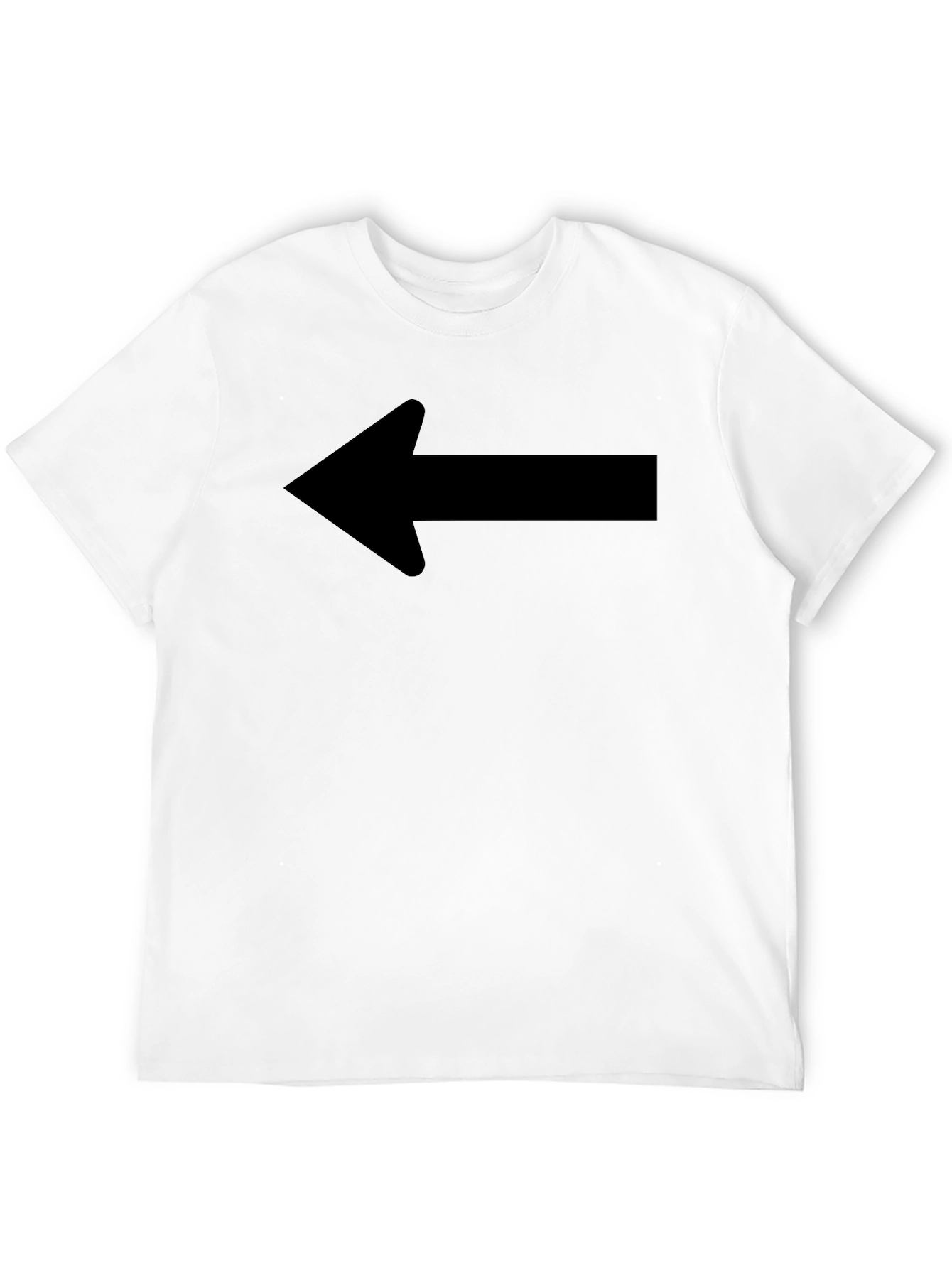 Black Left Arrow T-Shirt - Casual Cotton Tee view 12