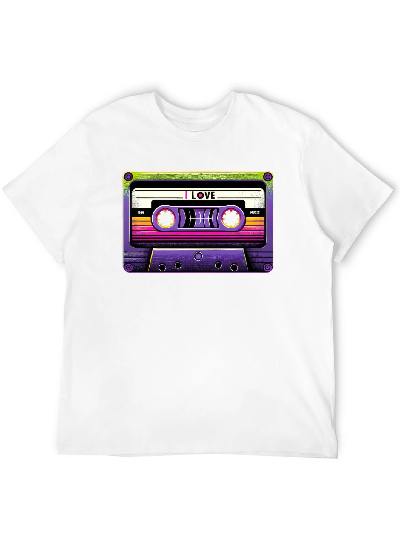 Black Retro Cassette Tape Graphic T-Shirt view 12