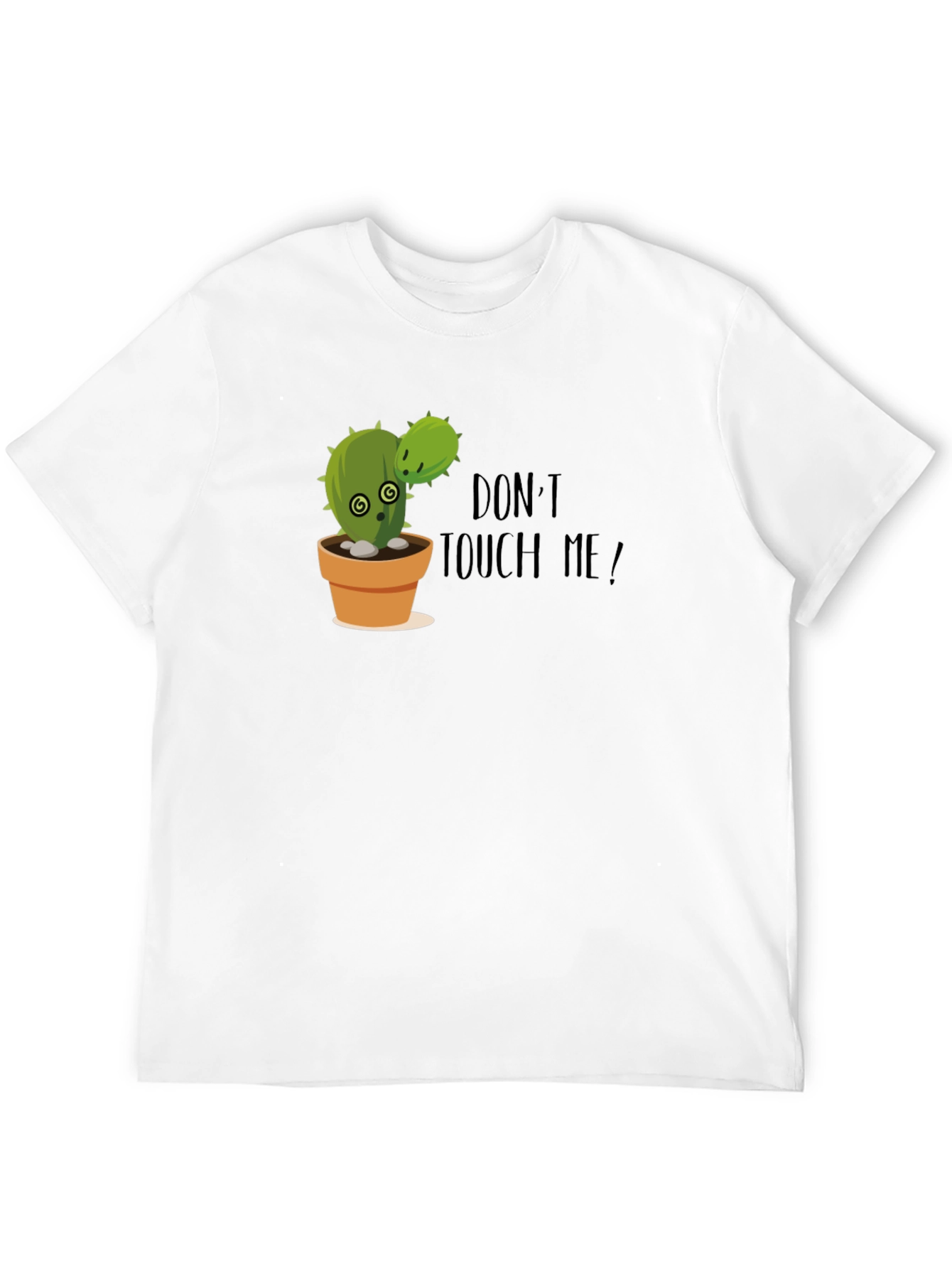 Black Funny Cactus Graphic Tee - Don't Touch Me! view 12