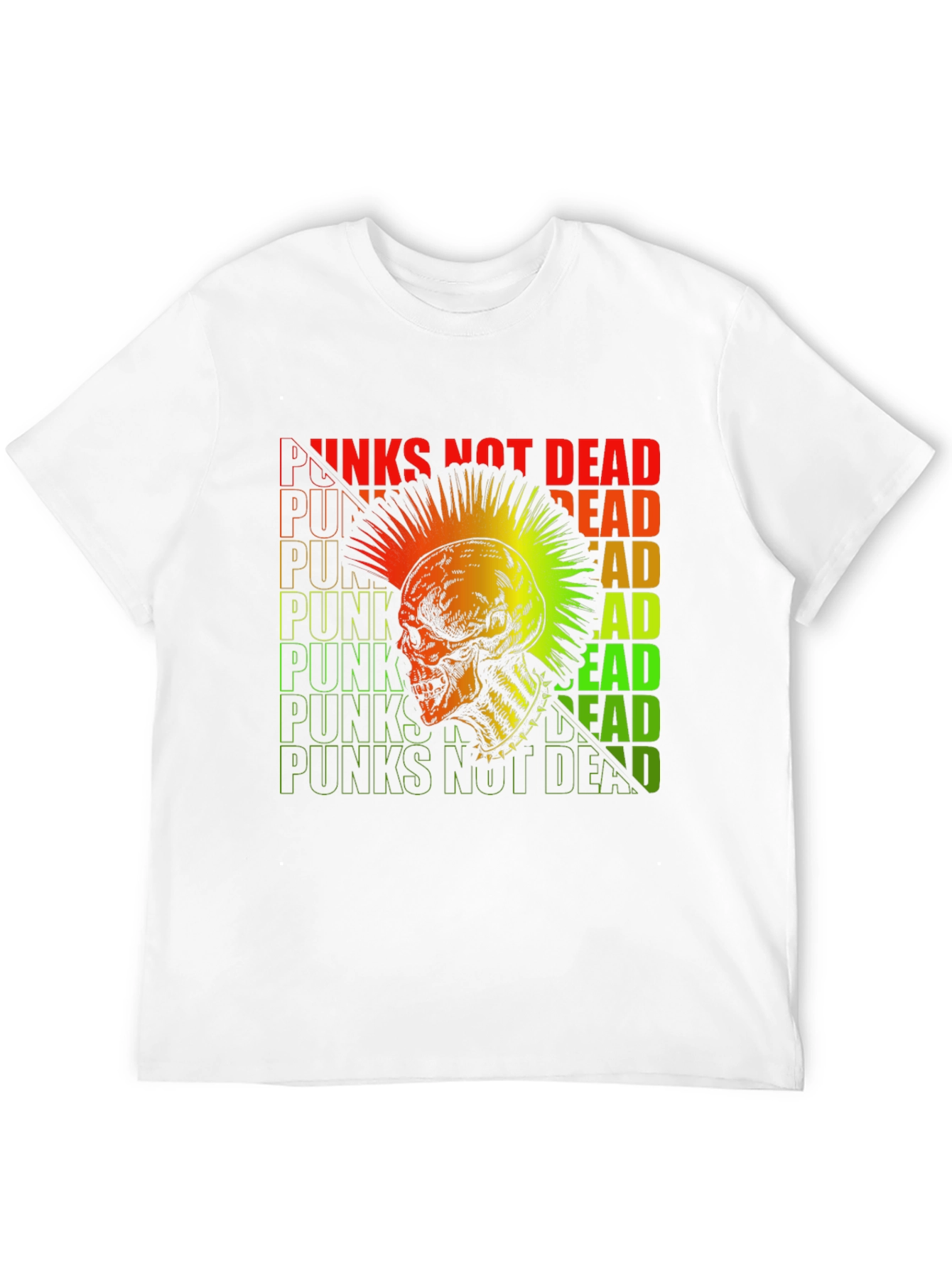 Black Punk Rock Skull Graphic Tee - Punk's Not Dead view 12