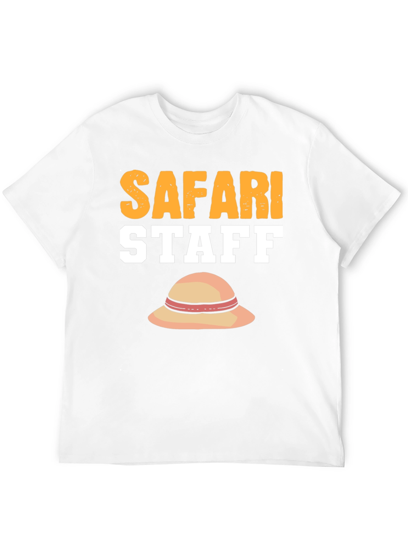 Black Safari Staff T-Shirt with Sun Hat Graphic view 12