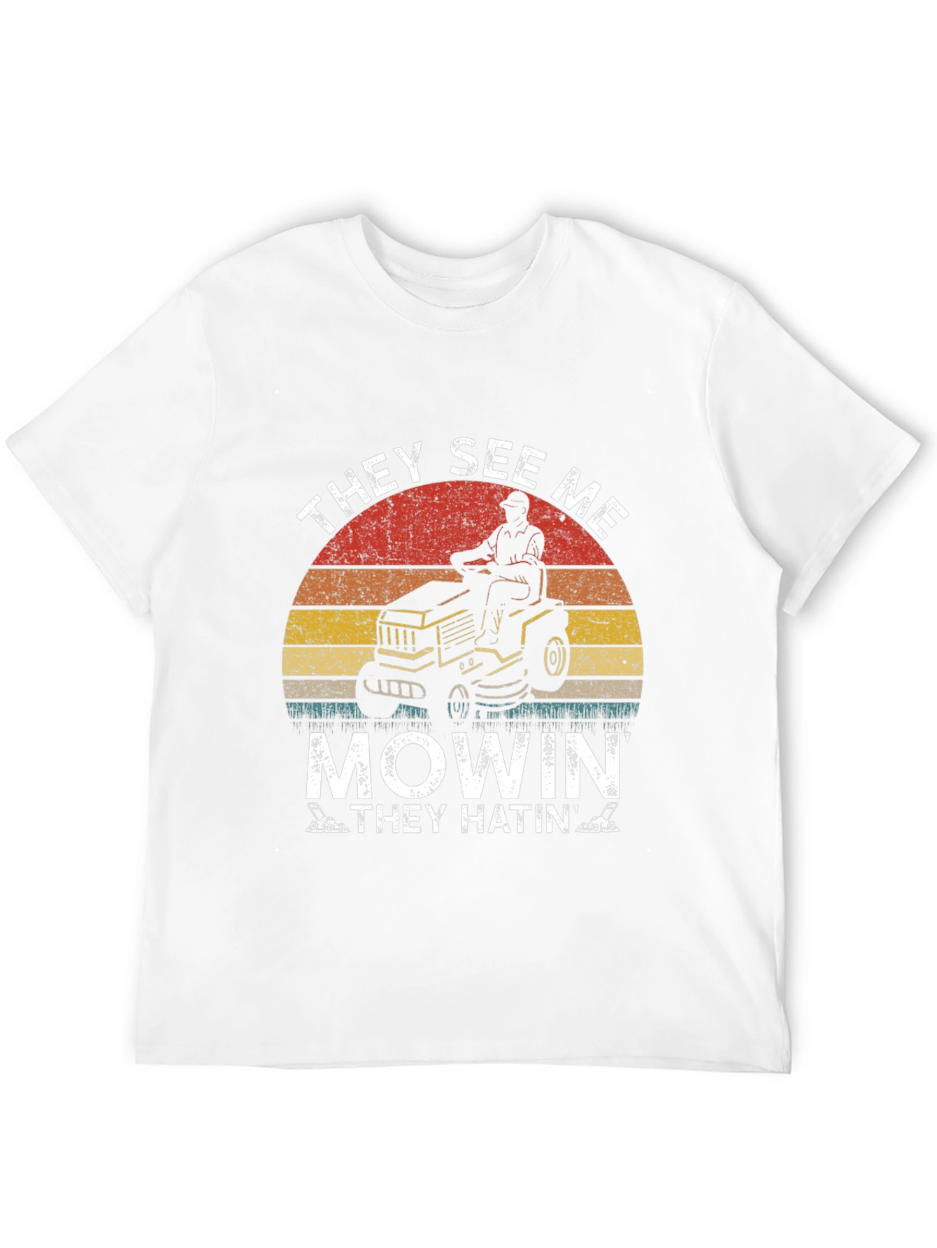 Black They See Me Mowin' T-Shirt - Lawn Care Humor Tee view 12