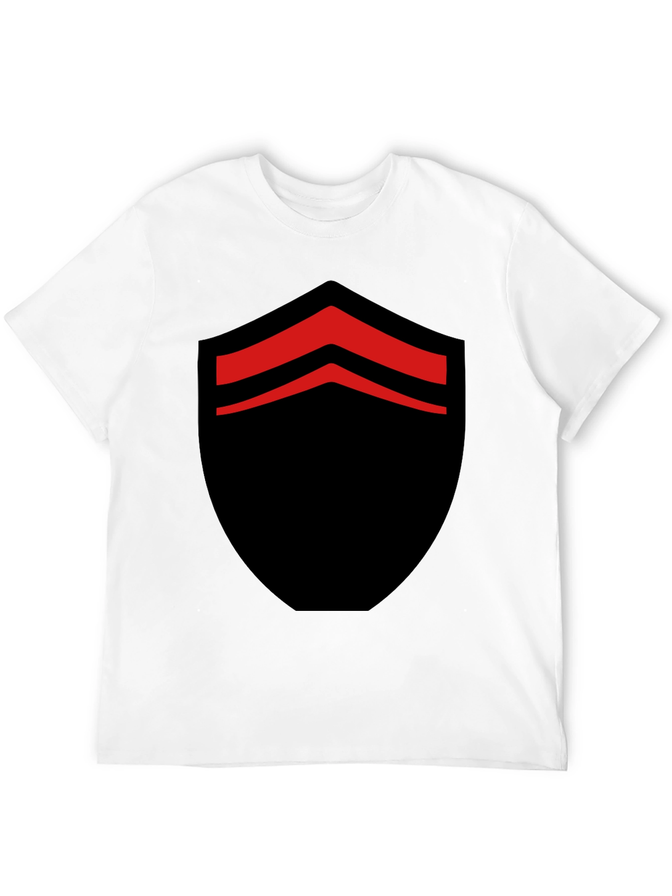 Black Bold Black T-Shirt with Red Chevron Design view 12