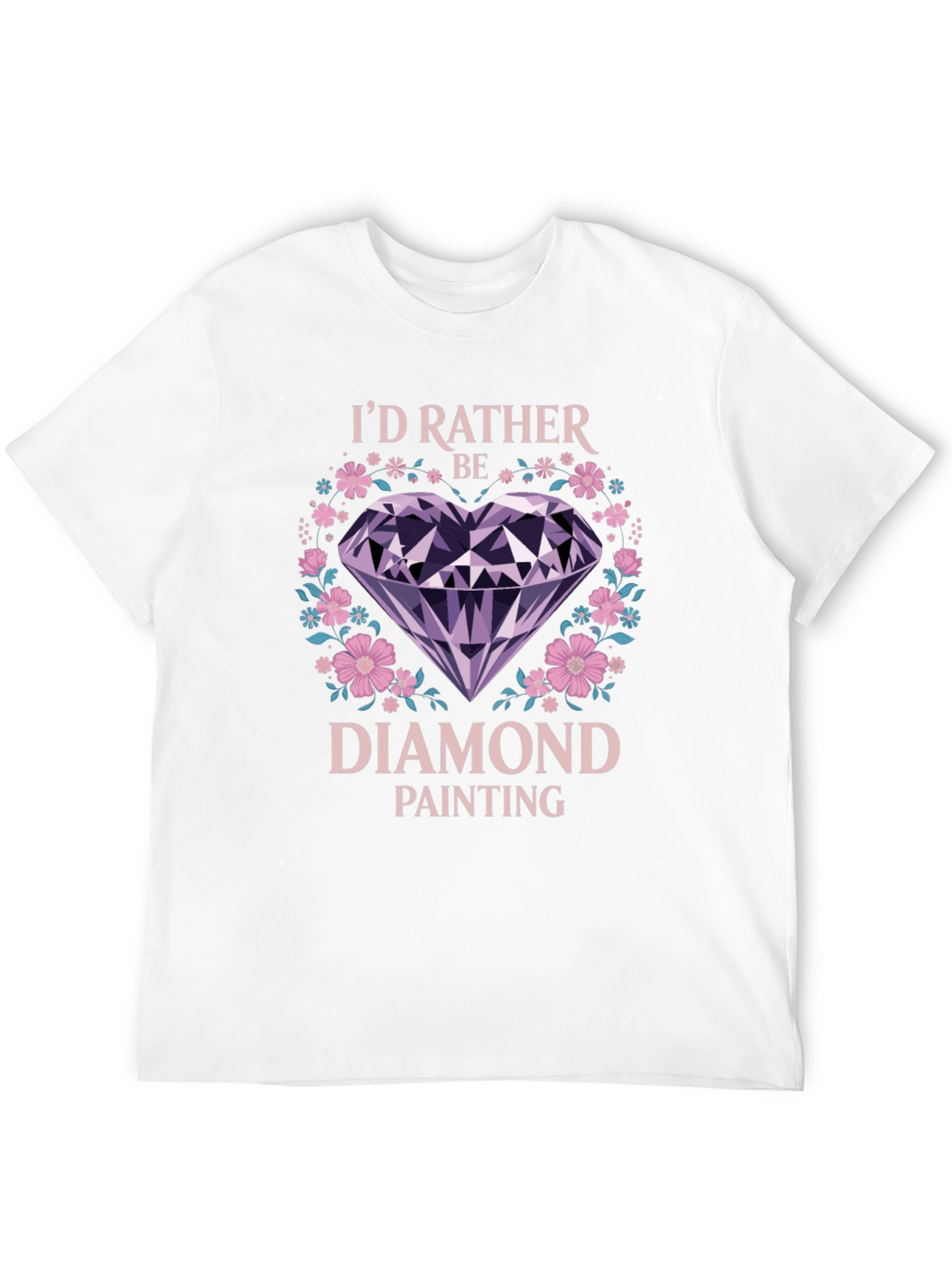 Black I'd Rather Be Diamond Painting T-Shirt view 12