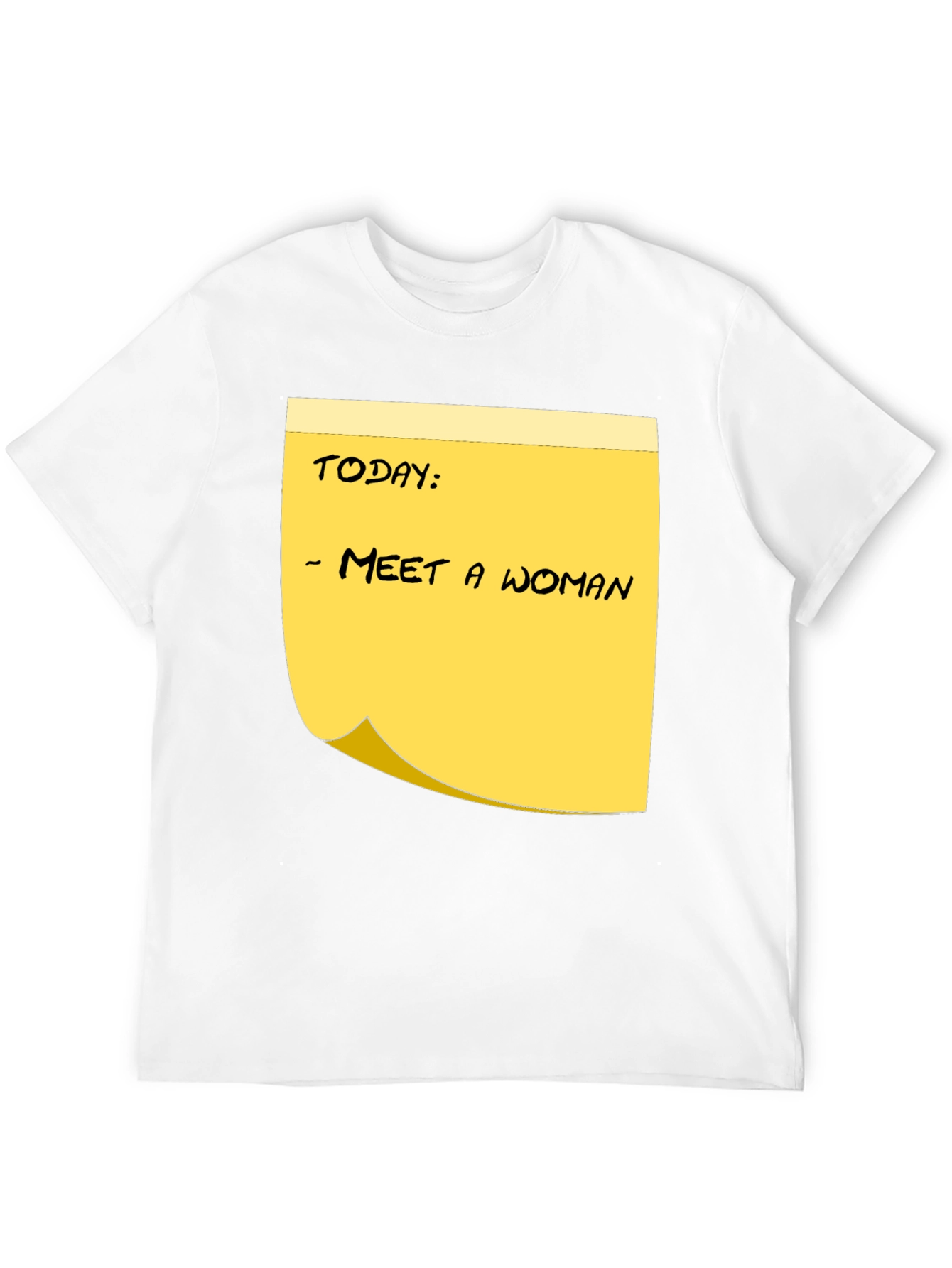 Black Meet a Woman T-Shirt - Funny Humor Note view 12
