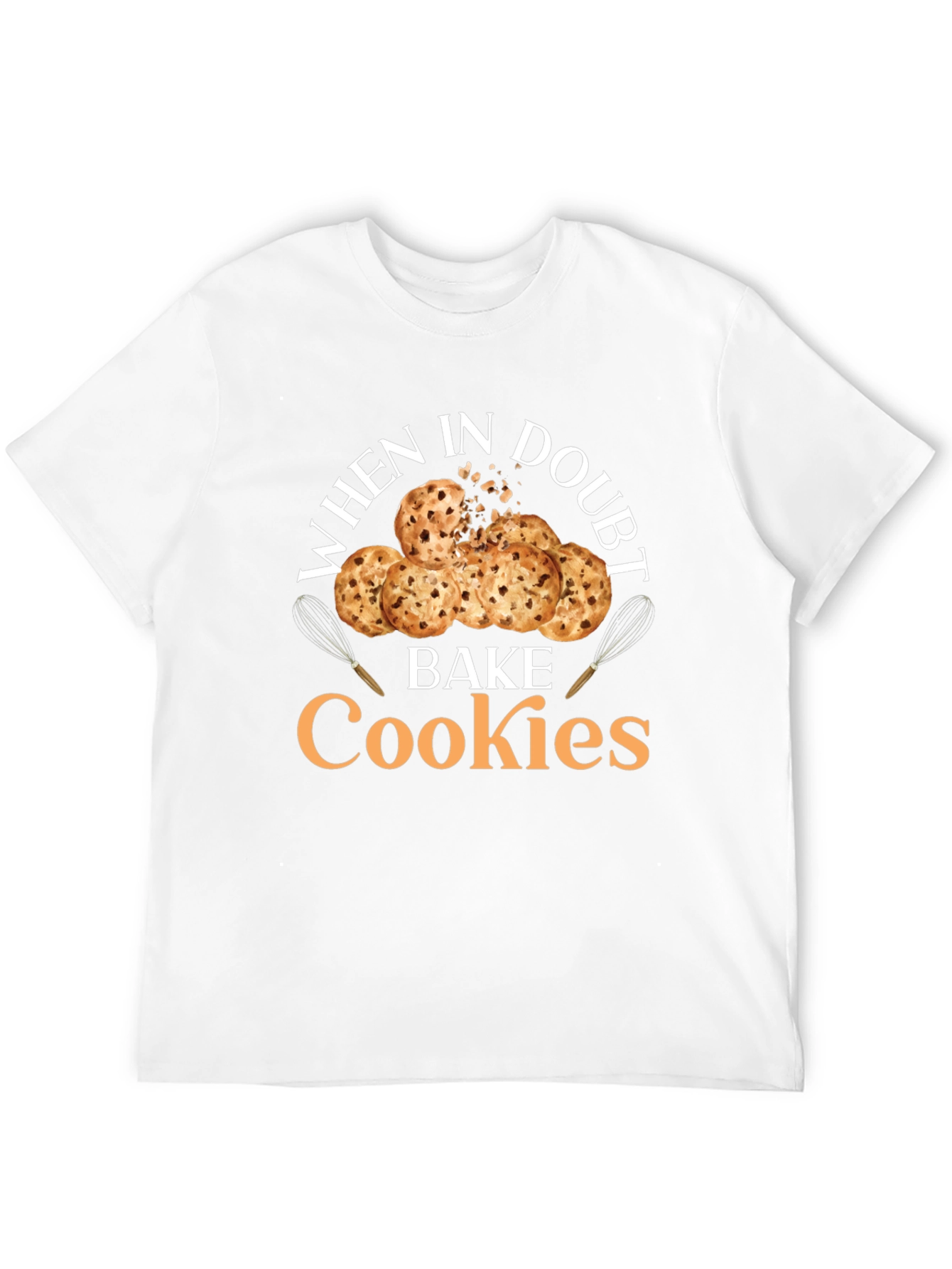 Black When in Doubt Bake Cookies T-Shirt view 12