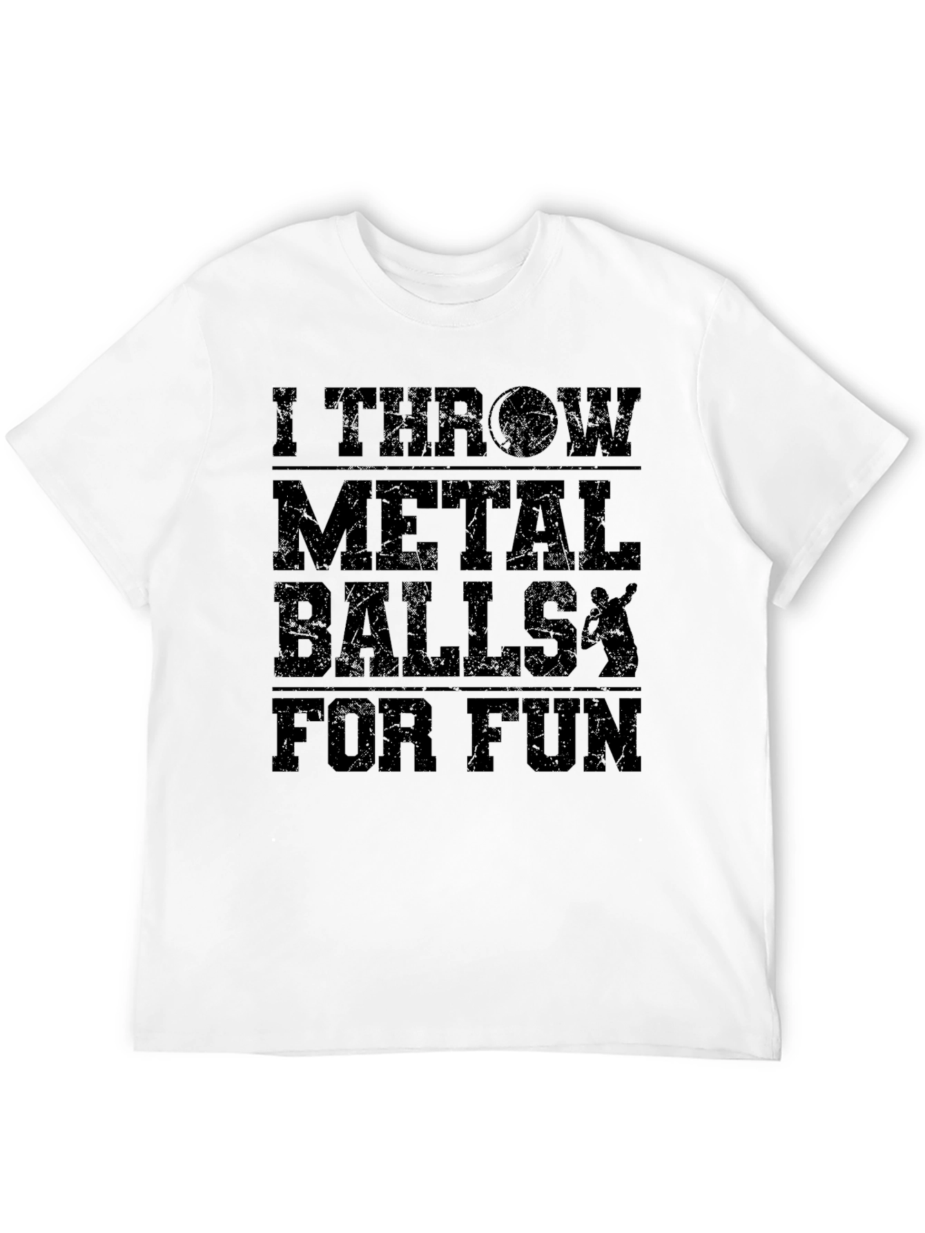 Black I Throw Metal Balls T-Shirt - Funny Gift view 12