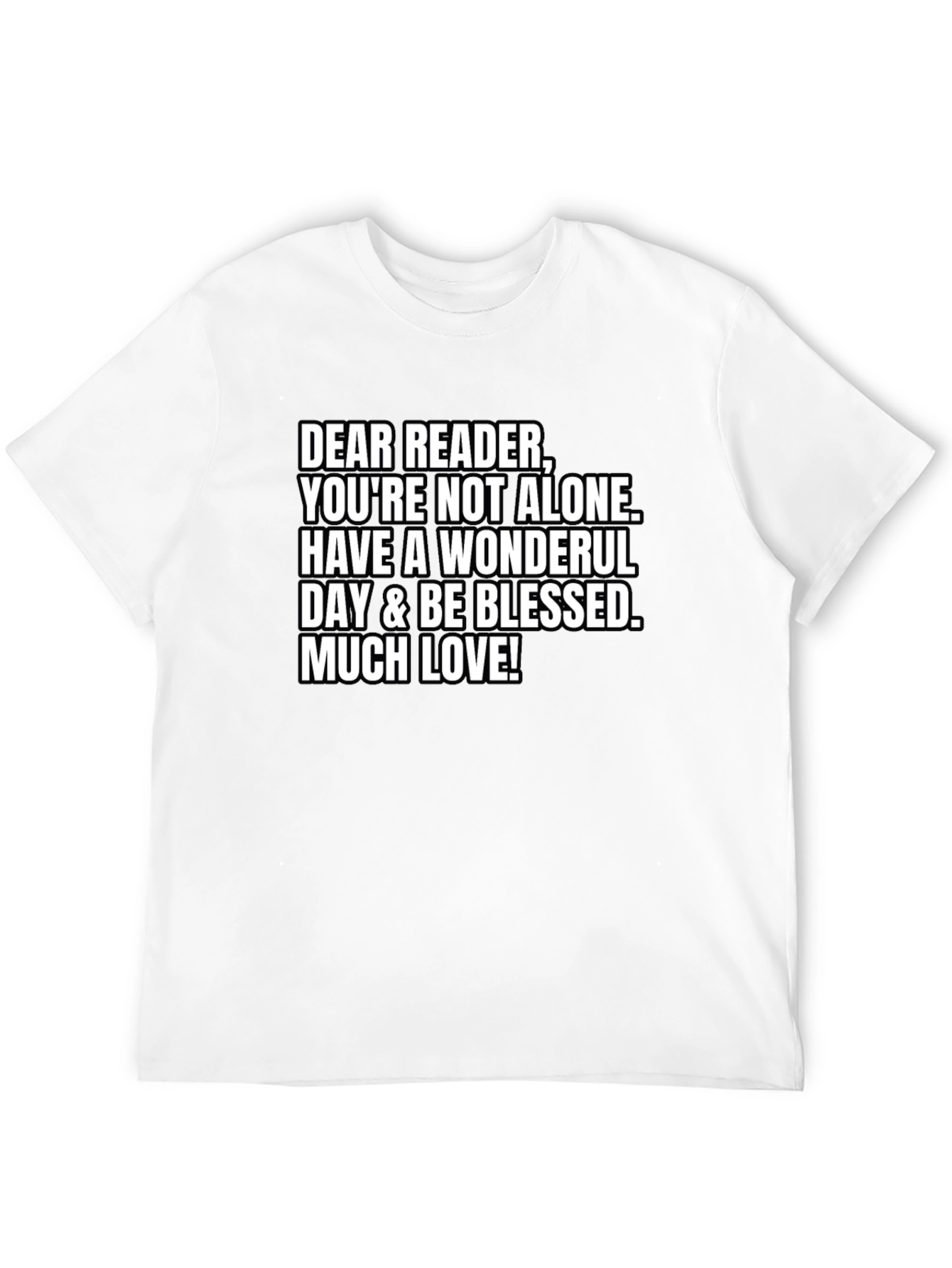 Black Dear Reader T-Shirt - You're Not Alone view 12