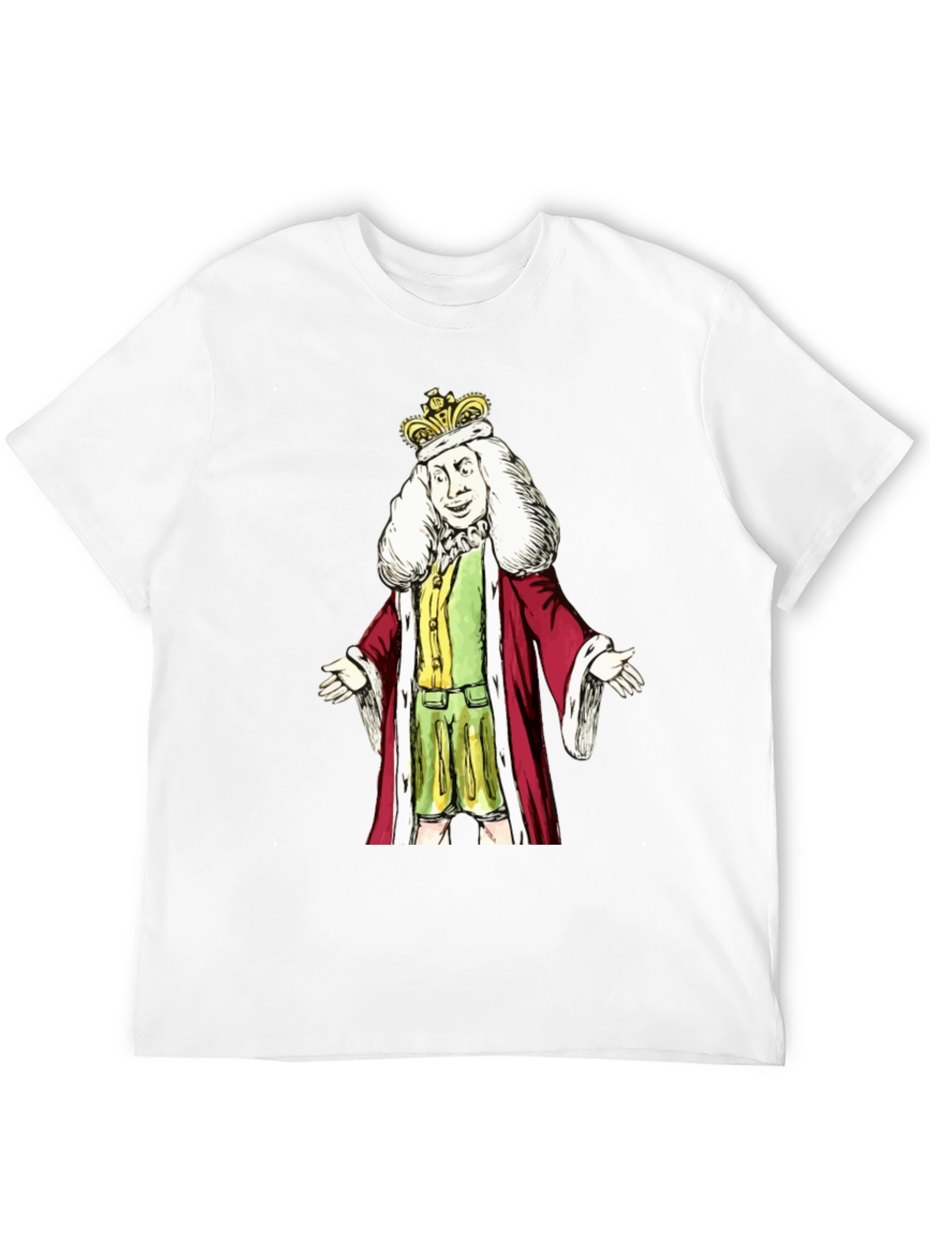 Black King Cartoon Graphic T-Shirt - Black Cotton Tee view 12