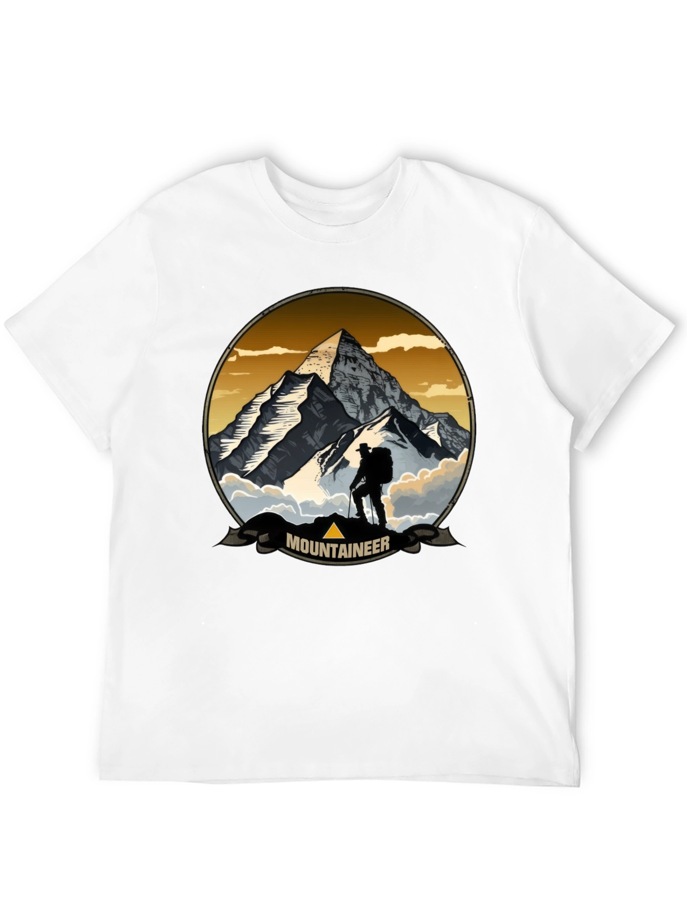 Black Mountaineer Adventure Graphic T-Shirt view 12