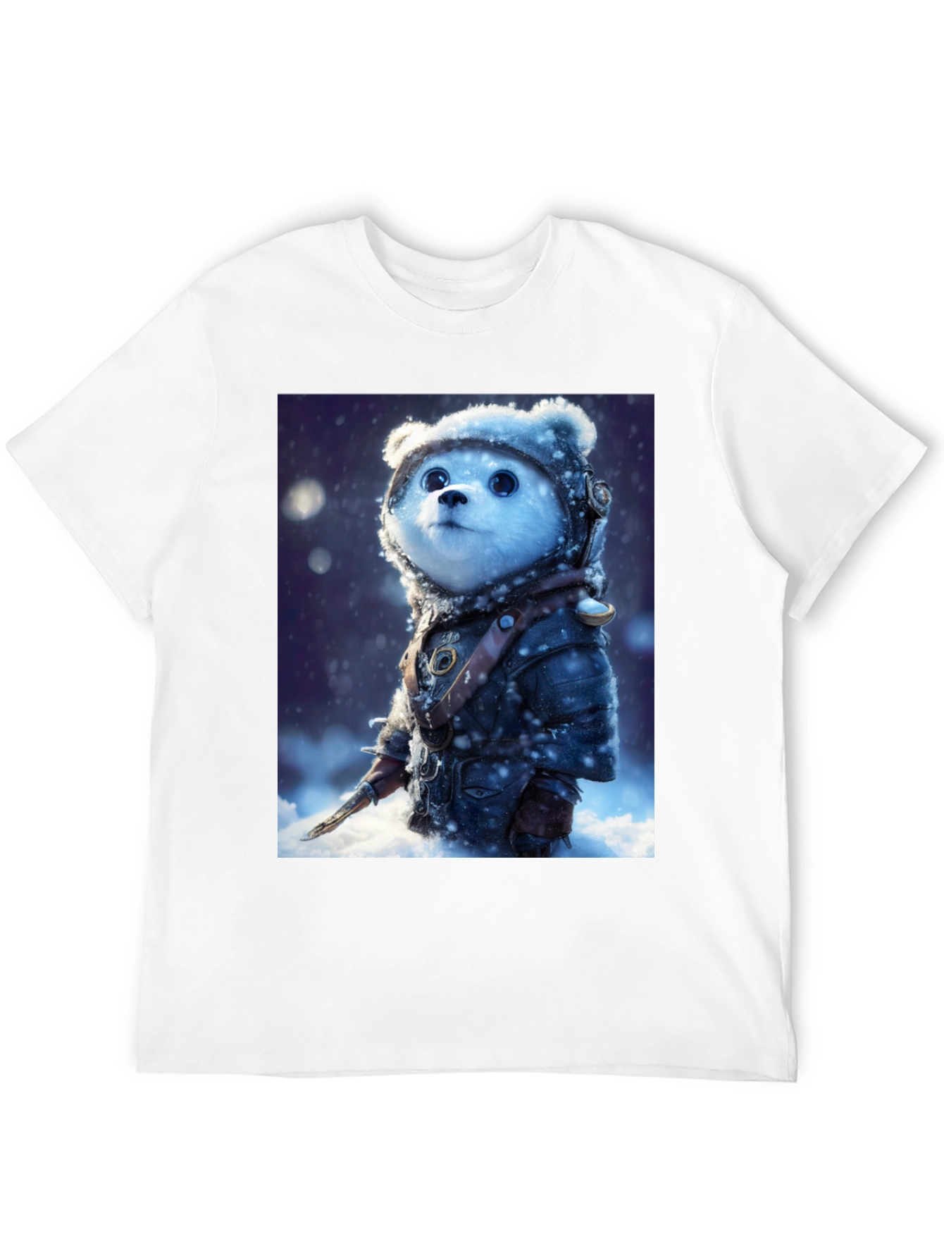 Black Bear Warrior T-Shirt - Snowy Adventure view 12