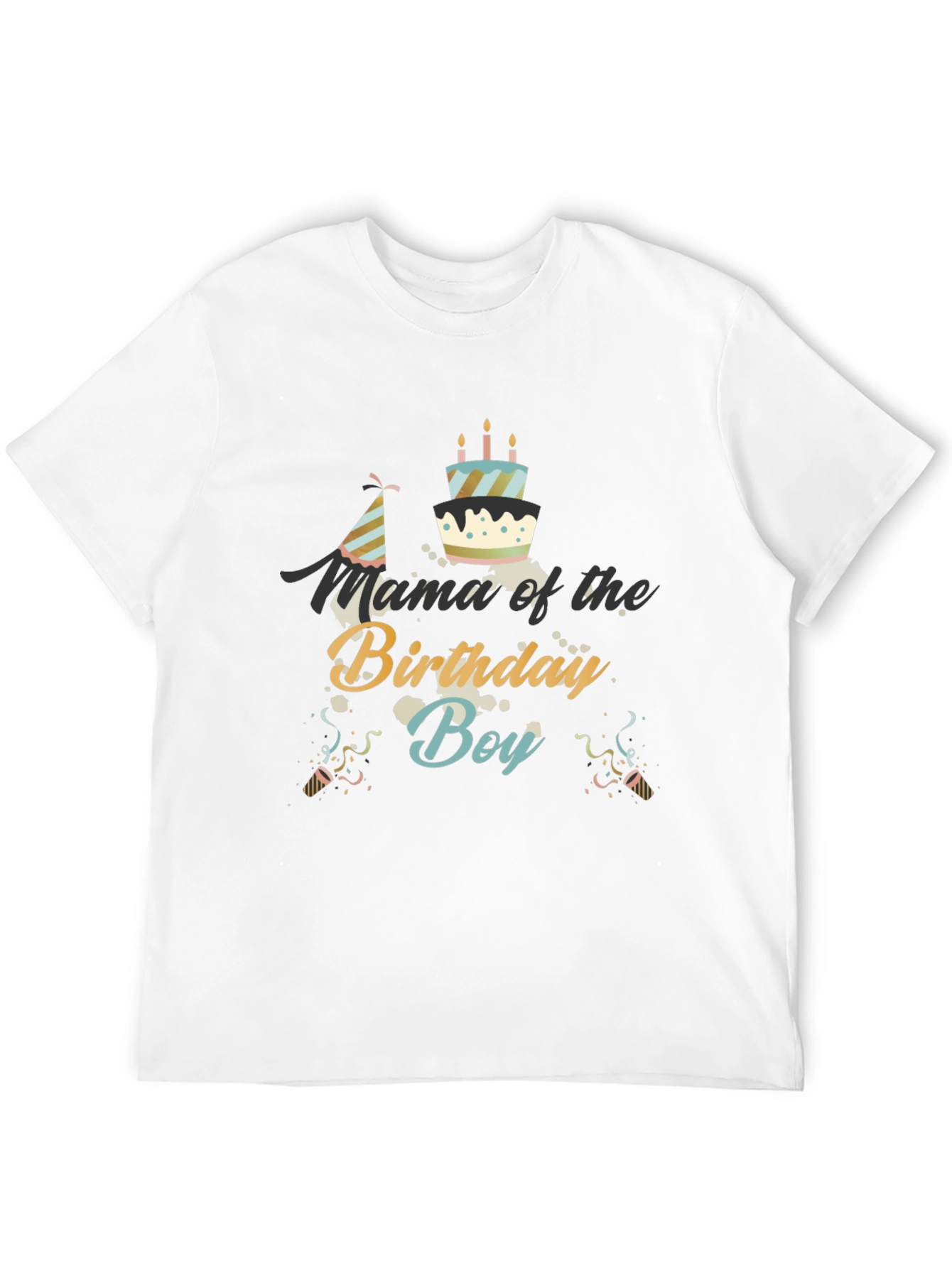 Black Mama of the Birthday Boy Black T-Shirt view 12