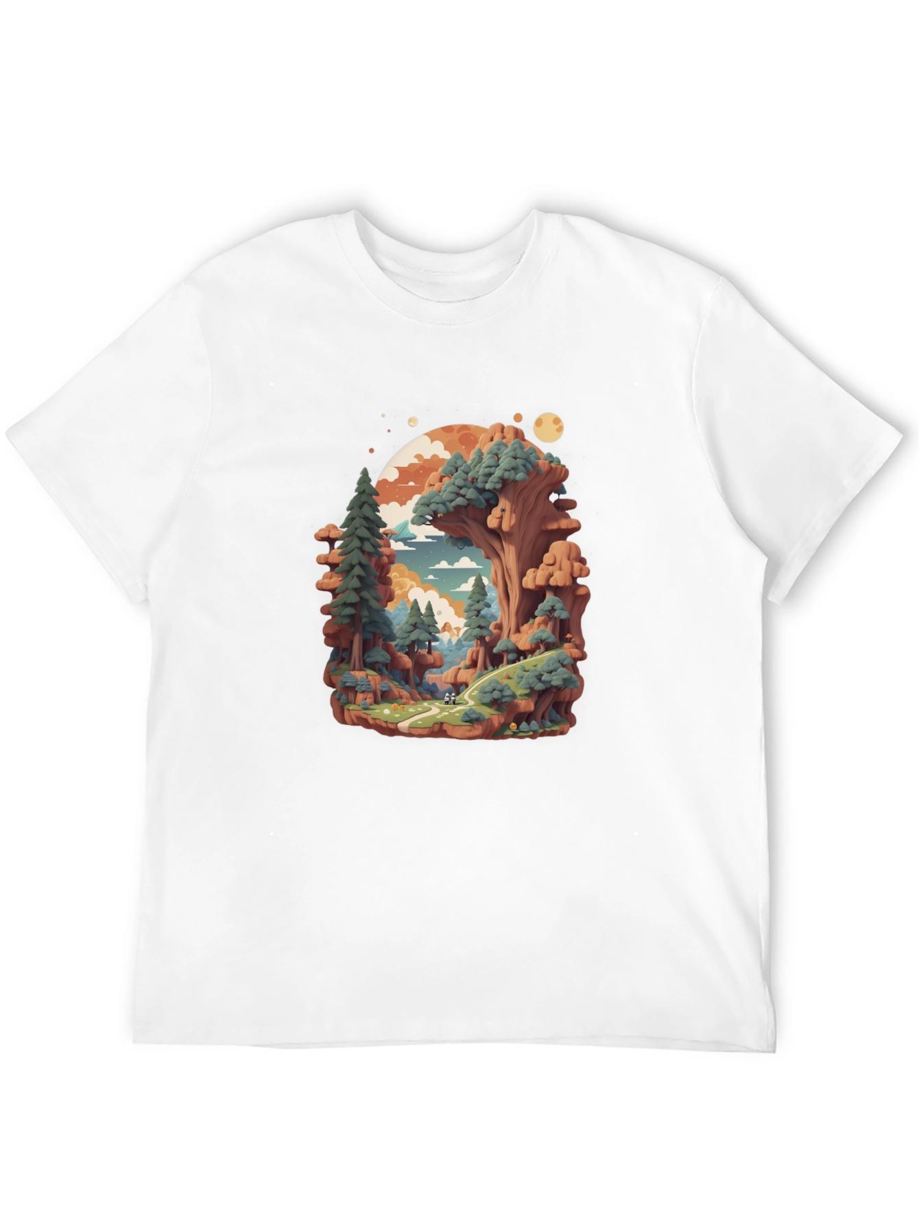 Black Nature Landscape Graphic Tee view 12